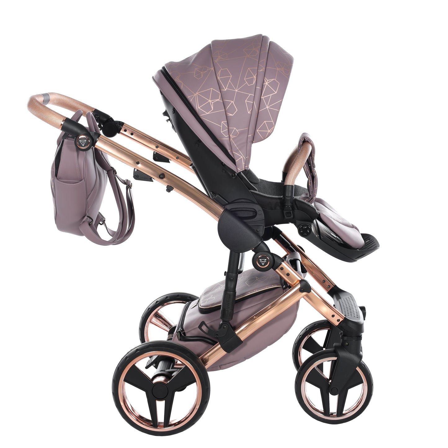 Junama HEART 2 in 1 , prams and stroller, VIOLET AND COPPER 04