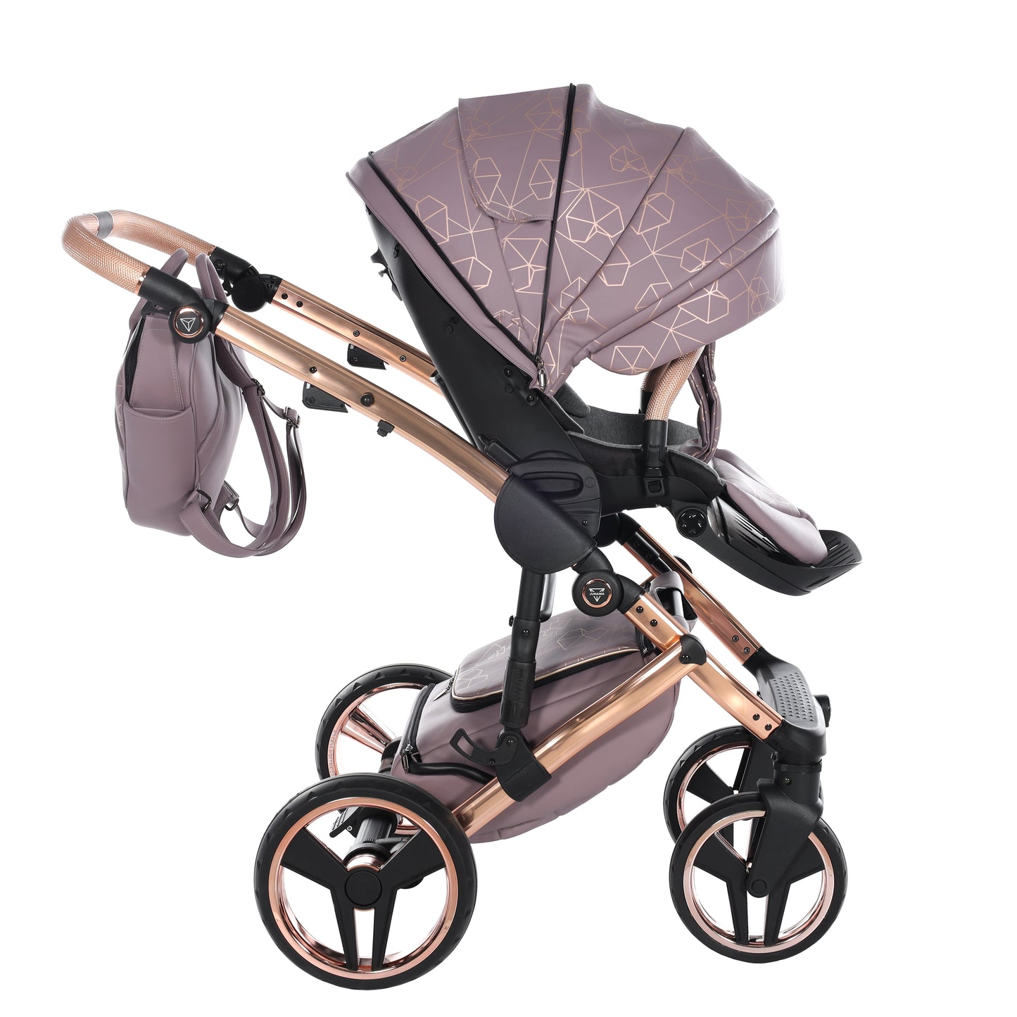 Junama HEART 2 in 1 , prams and stroller, VIOLET AND COPPER 04