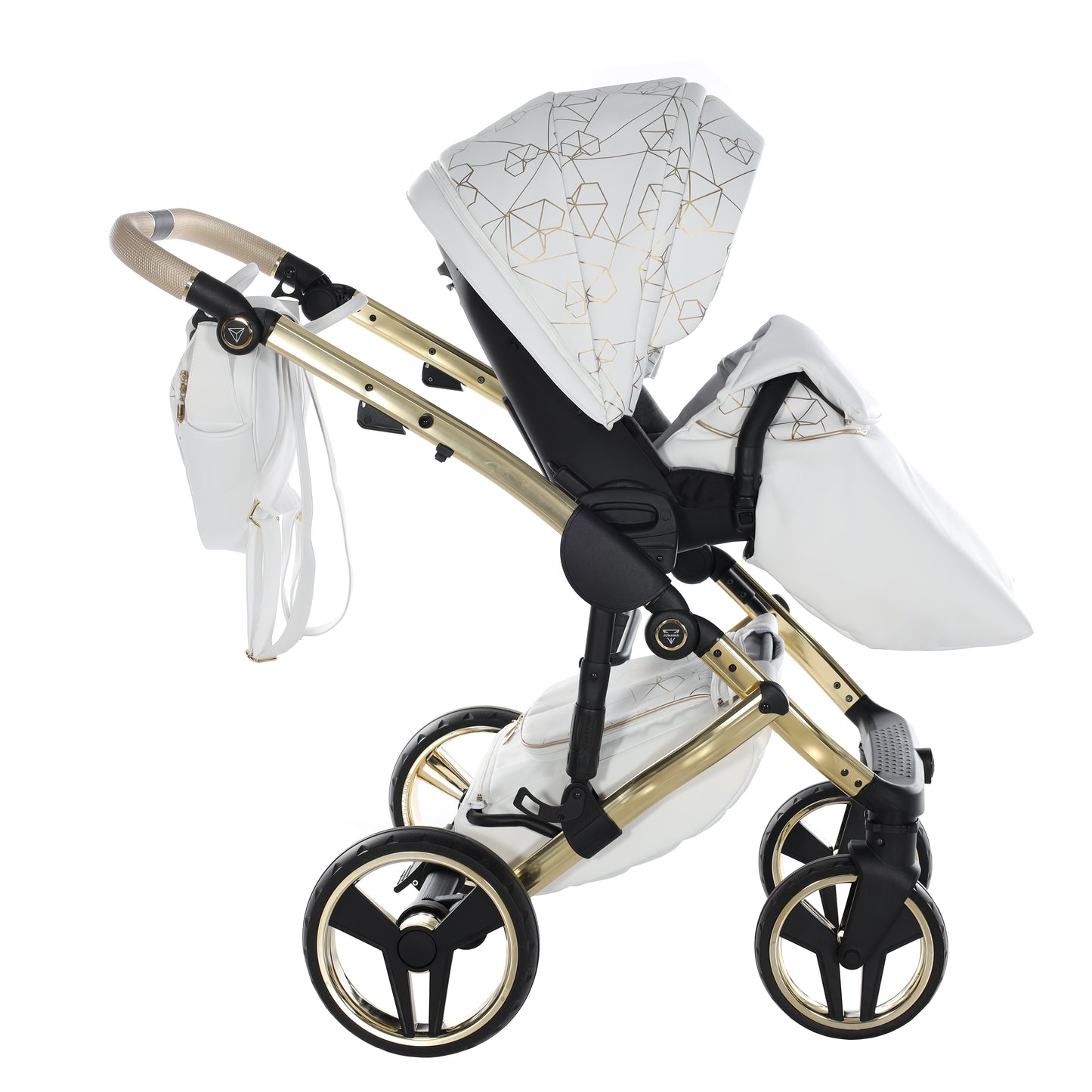 Junama HEART 2 in 1 , prams and stroller, WHITE GOLD 01