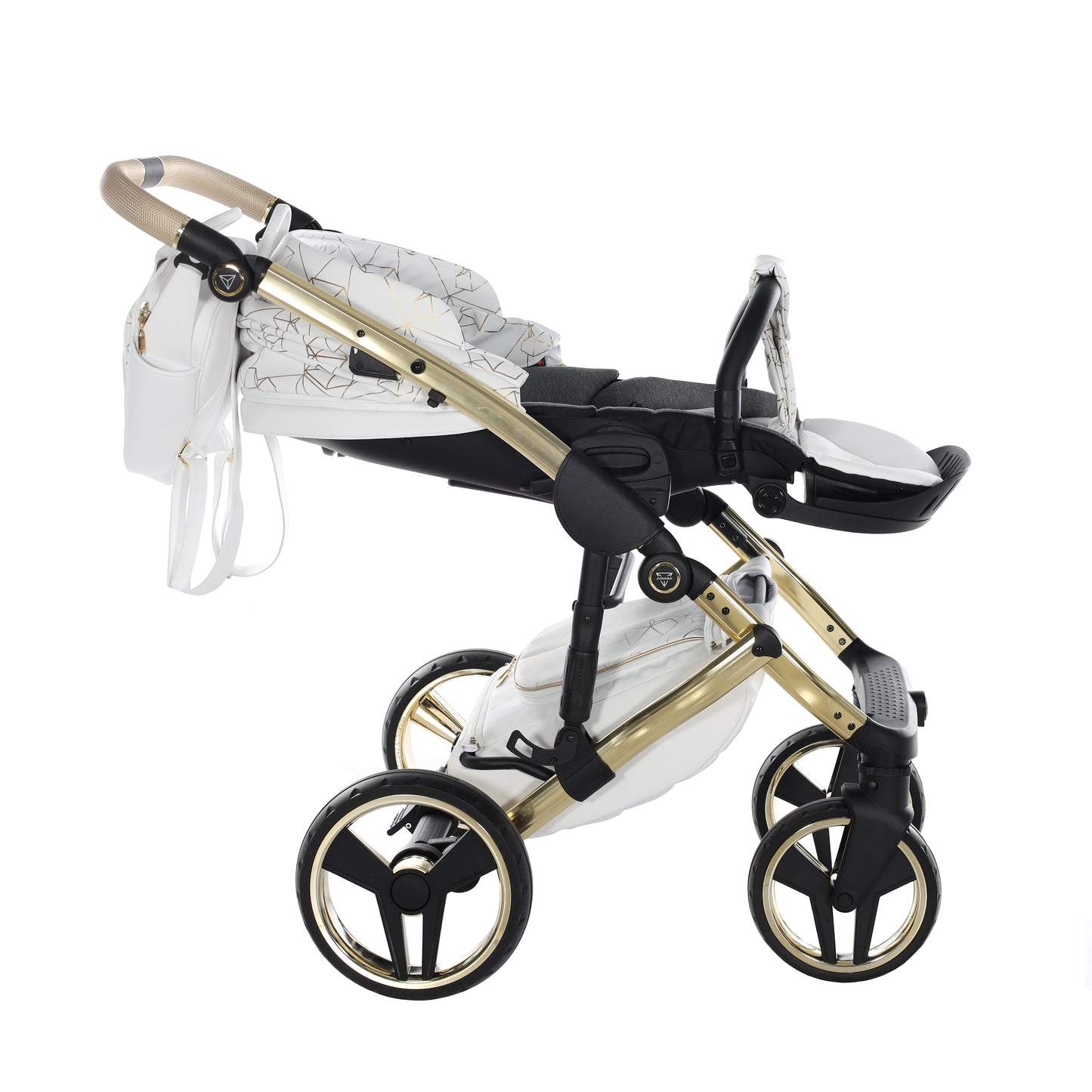 Junama HEART 2 in 1 , prams and stroller, WHITE GOLD 01