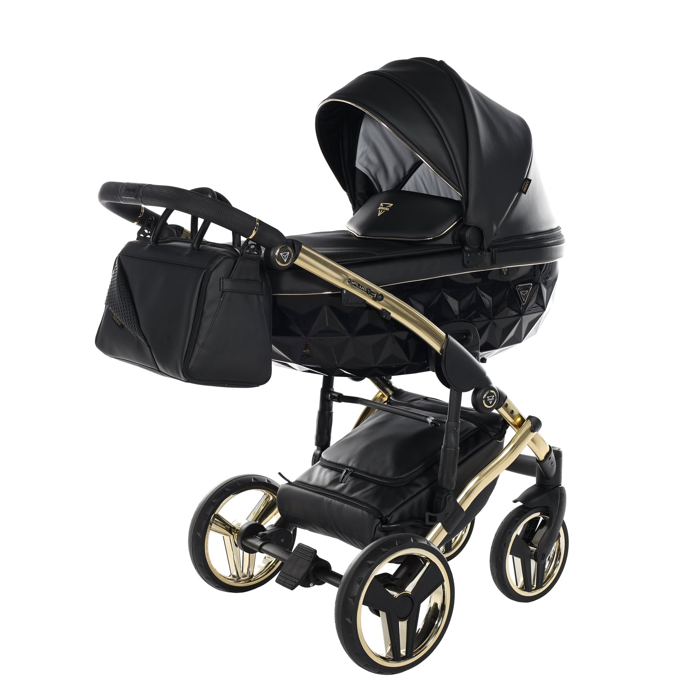 Junama FLUO 2 in 1 , prams and stroller, BLACK