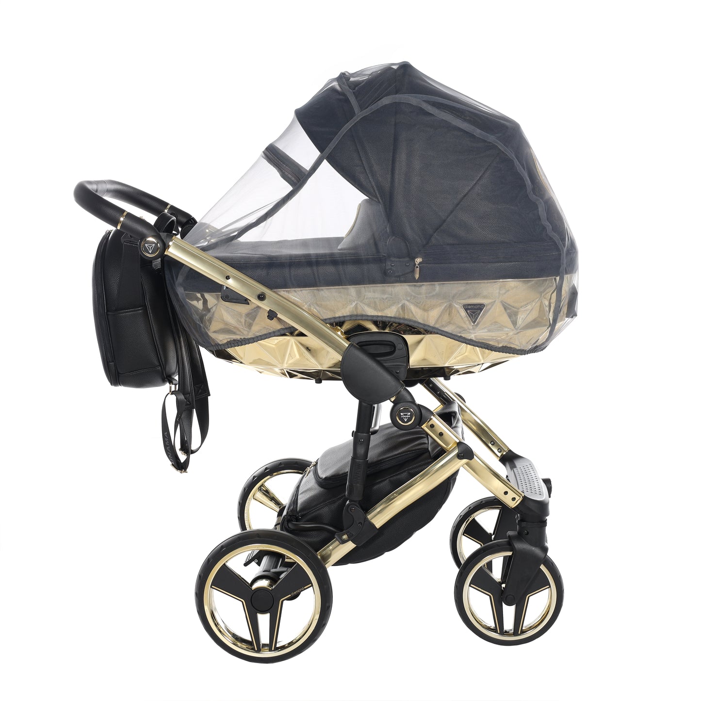 Junama HANDCRAFT V3 2 in 1 , prams and stroller, BLACK GOLD 05