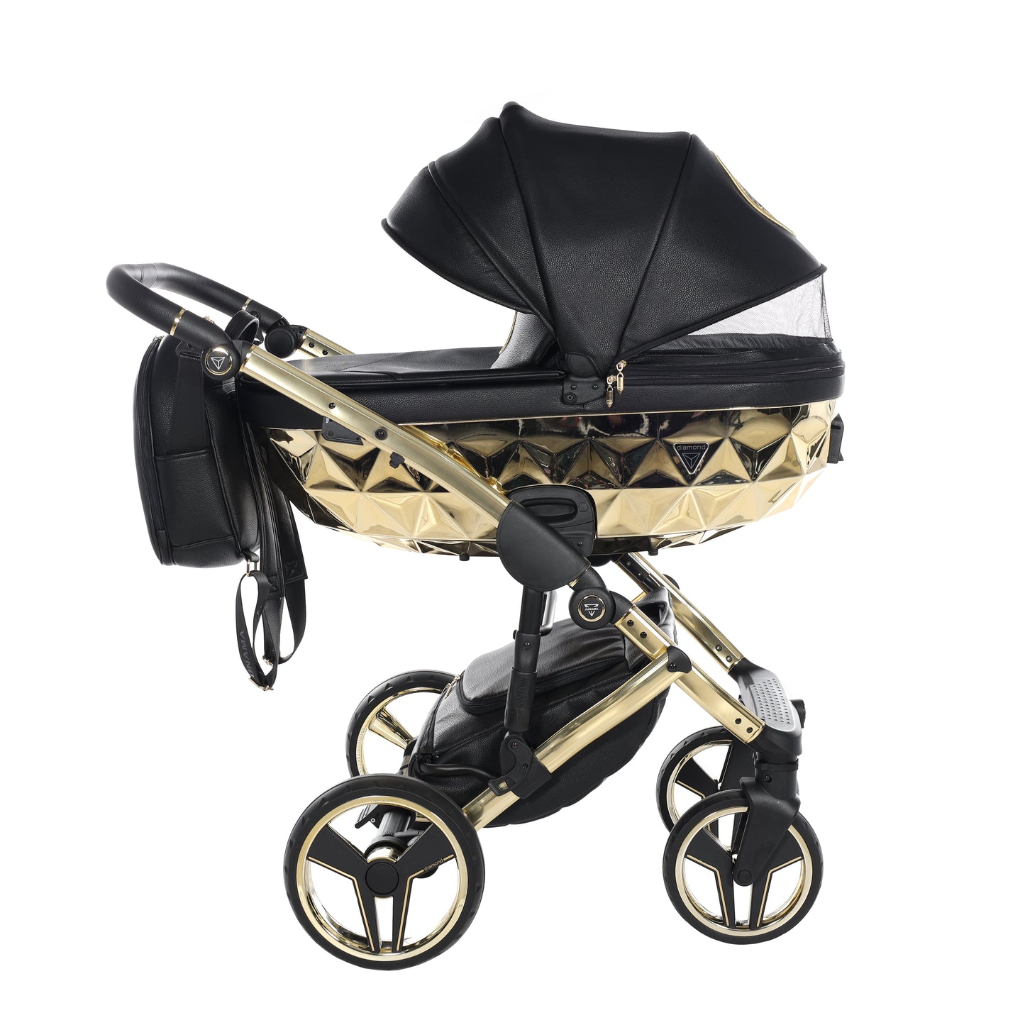 Junama HANDCRAFT V3 2 in 1 , prams and stroller, BLACK GOLD 05