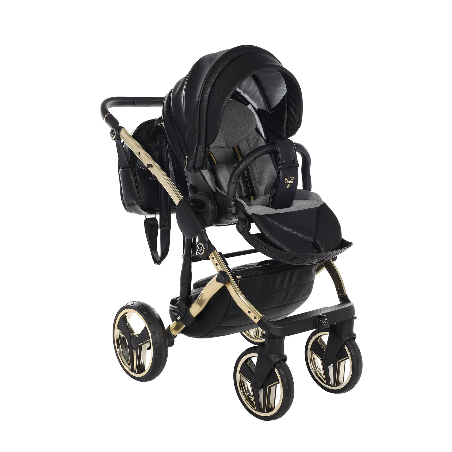 Junama HANDCRAFT V3 2 in 1 , prams and stroller, BLACK GOLD 05