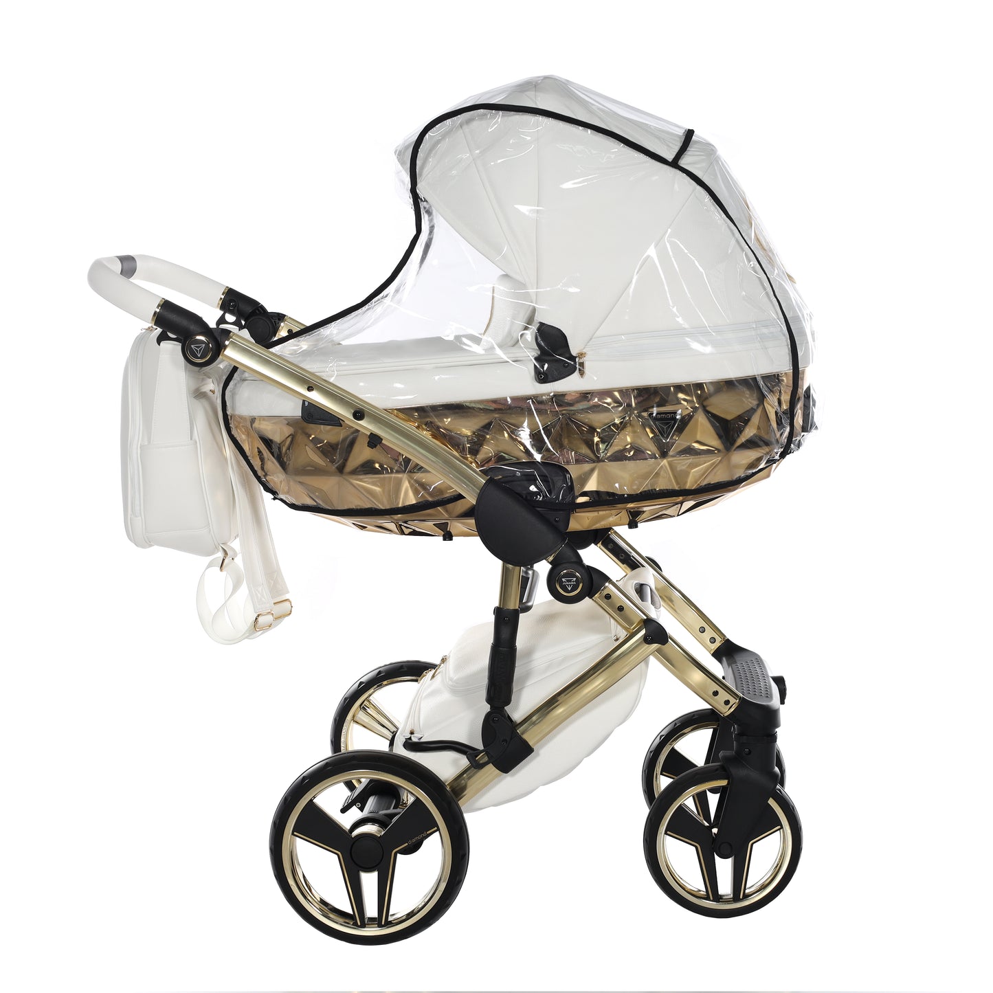 Junama HANDCRAFT V3 2 in 1 , prams and stroller, WHITE GOLD 08