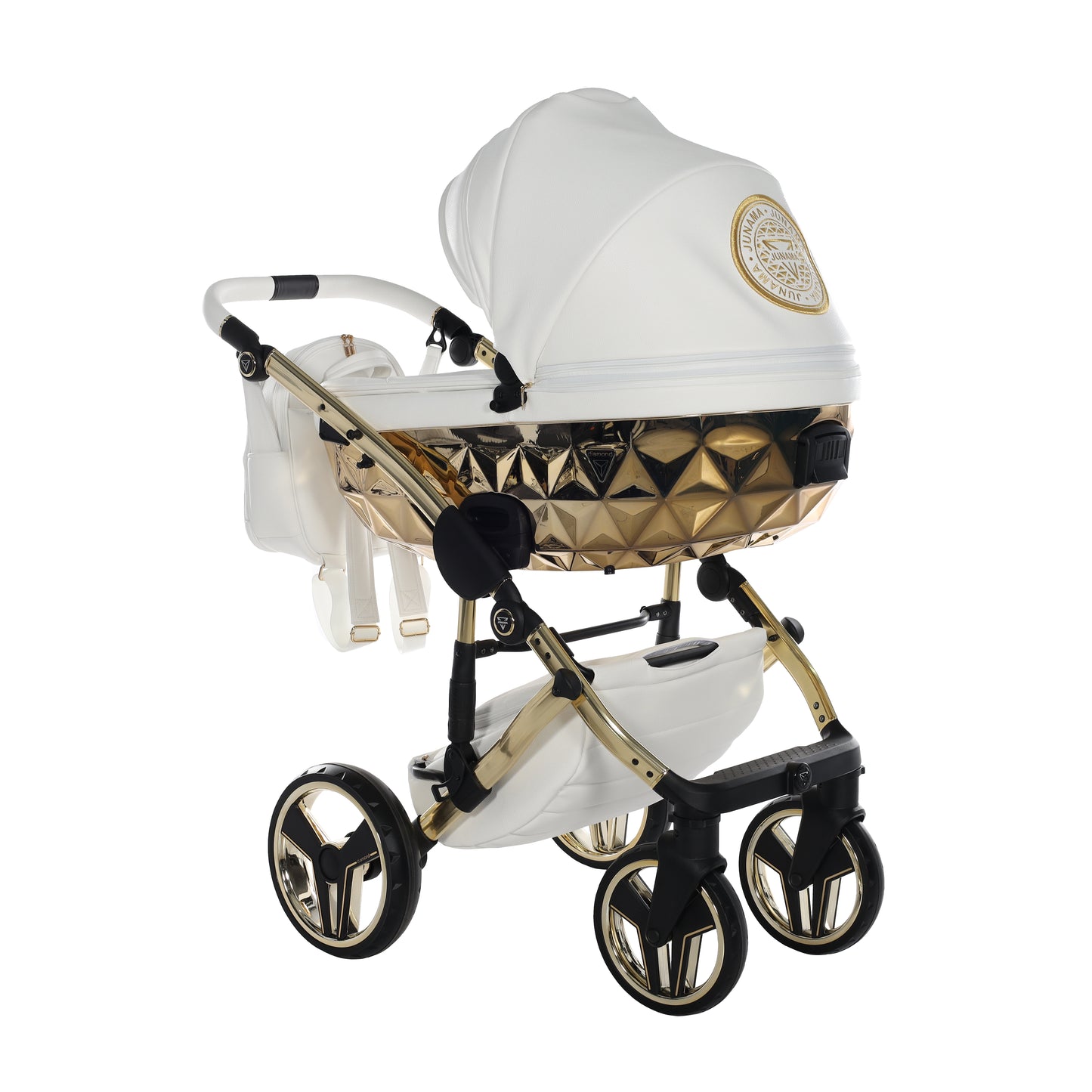 Junama HANDCRAFT V3 2 in 1 , prams and stroller, WHITE GOLD 08