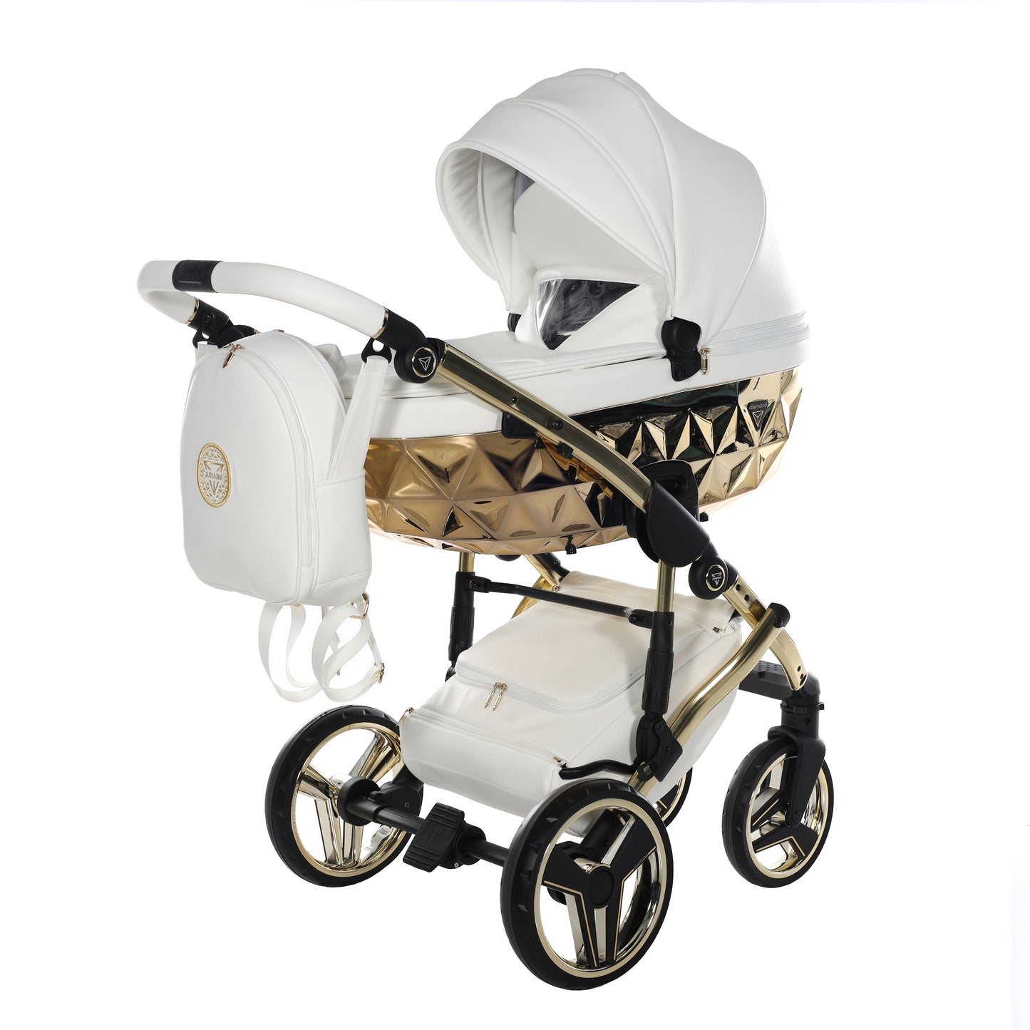 Junama HANDCRAFT V3 2 in 1 , prams and stroller, WHITE GOLD 08