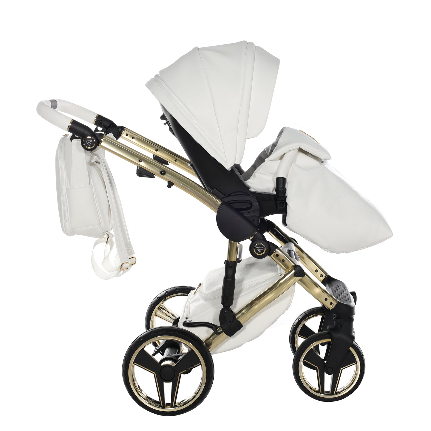Junama HANDCRAFT V3 2 in 1 , prams and stroller, WHITE GOLD 08