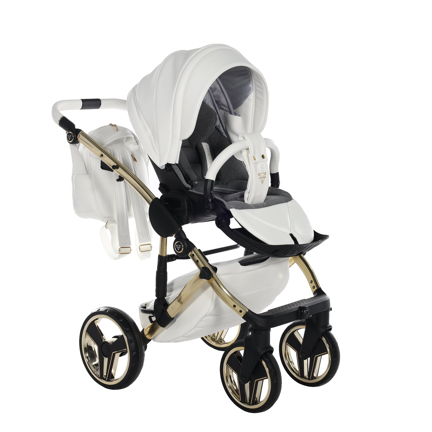 Junama HANDCRAFT V3 2 in 1 , prams and stroller, WHITE GOLD 08