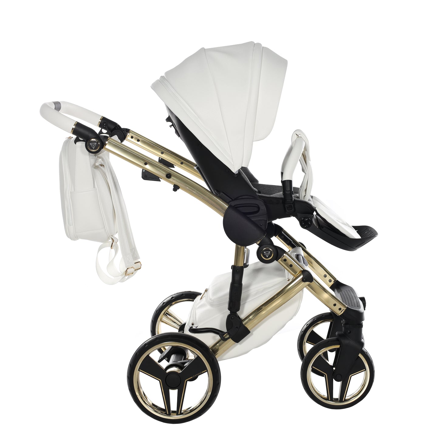 Junama HANDCRAFT V3 2 in 1 , prams and stroller, WHITE GOLD 08