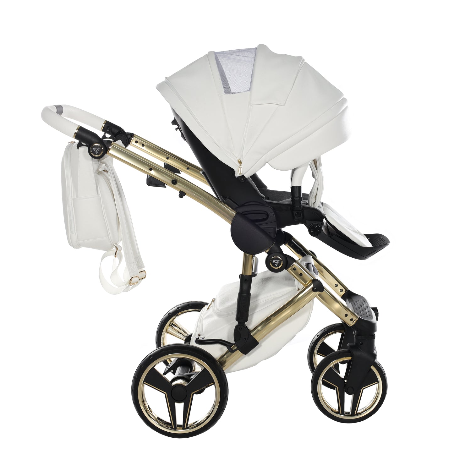Junama HANDCRAFT V3 2 in 1 , prams and stroller, WHITE GOLD 08