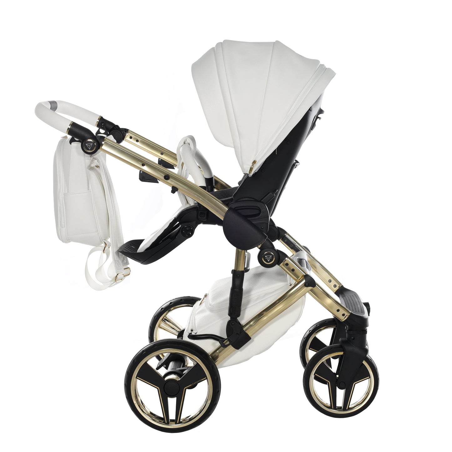 Junama HANDCRAFT V3 2 in 1 , prams and stroller, WHITE GOLD 08