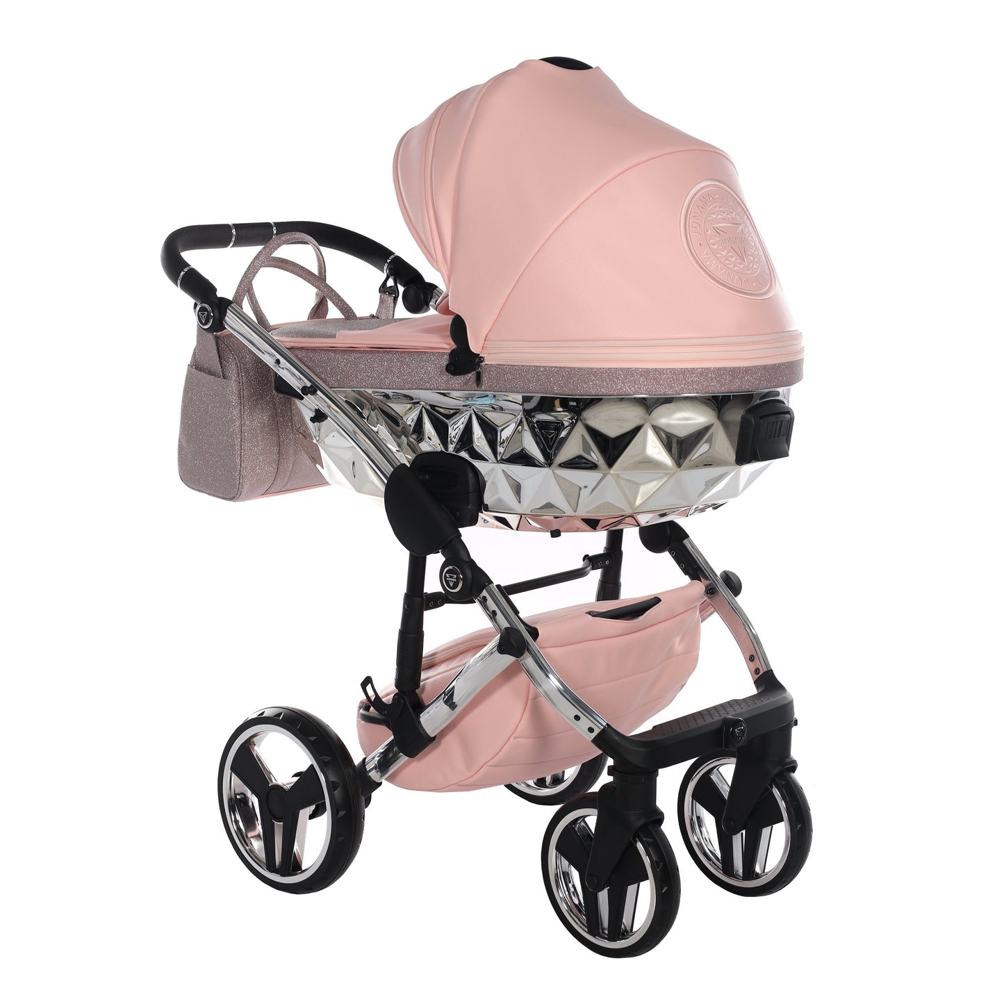 Junama HANDCRAFT GLITTER V3 2 in 1 , prams and stroller, PINK
