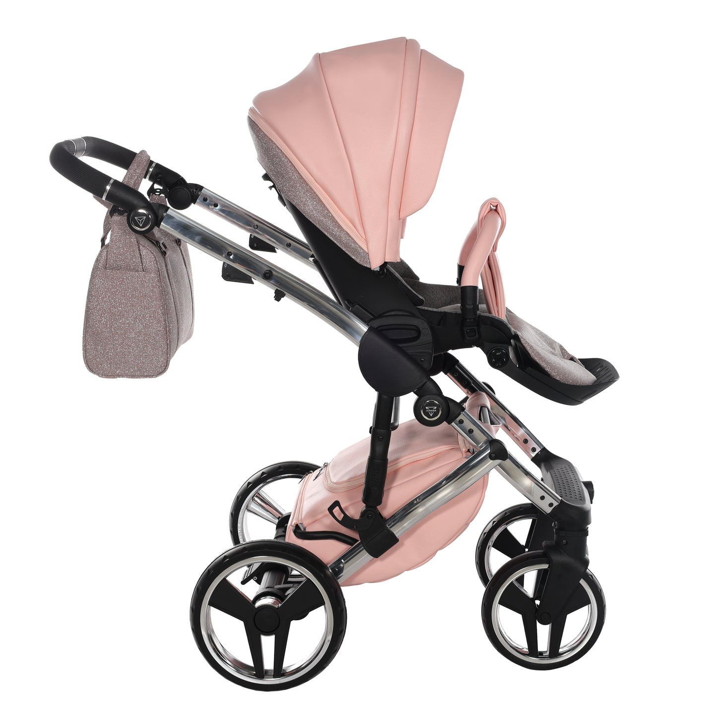 Junama HANDCRAFT GLITTER V3 2 in 1 , prams and stroller, PINK