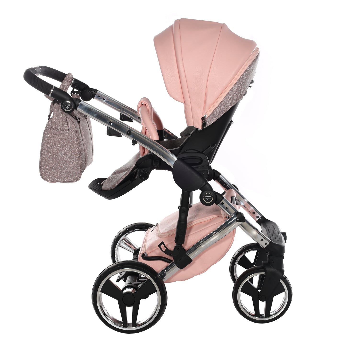 Junama HANDCRAFT GLITTER V3 2 in 1 , prams and stroller, PINK