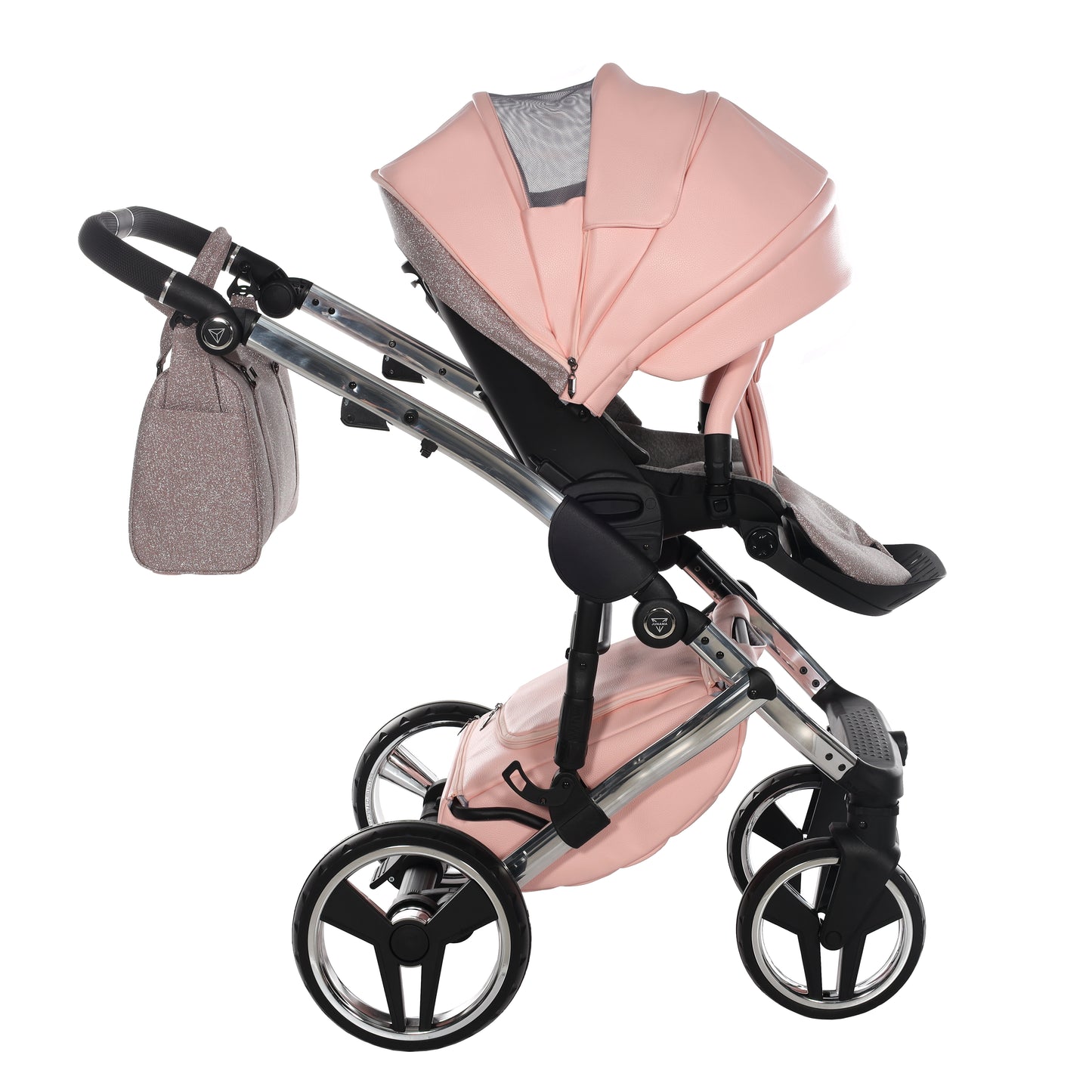 Junama HANDCRAFT GLITTER V3 2 in 1 , prams and stroller, PINK
