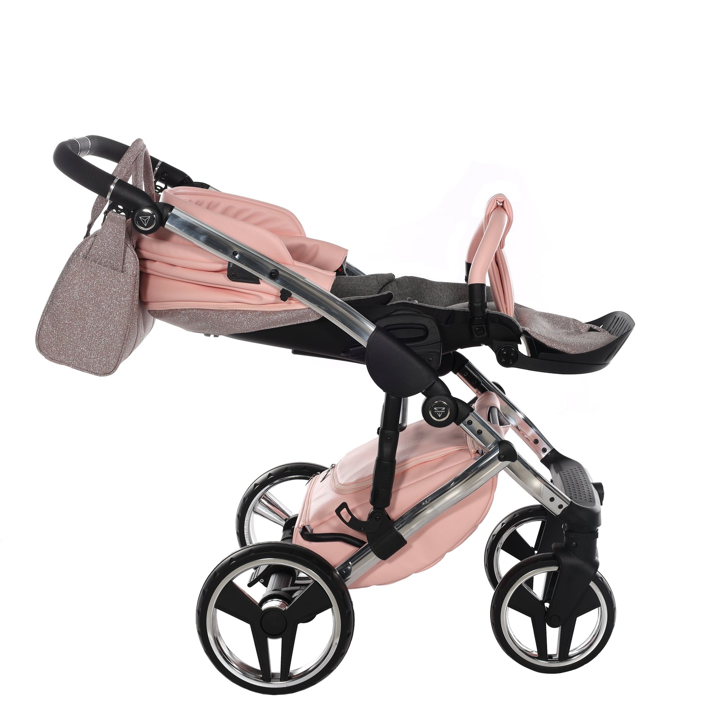 Junama HANDCRAFT GLITTER V3 2 in 1 , prams and stroller, PINK