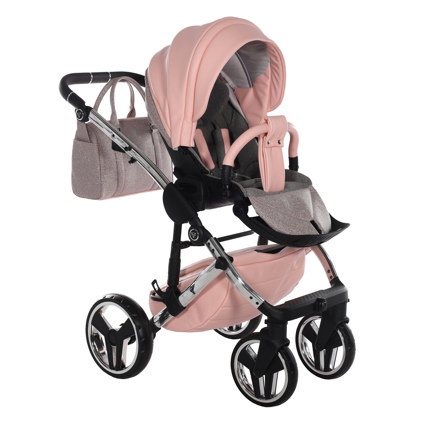 Junama HANDCRAFT GLITTER V3 2 in 1 , prams and stroller, PINK