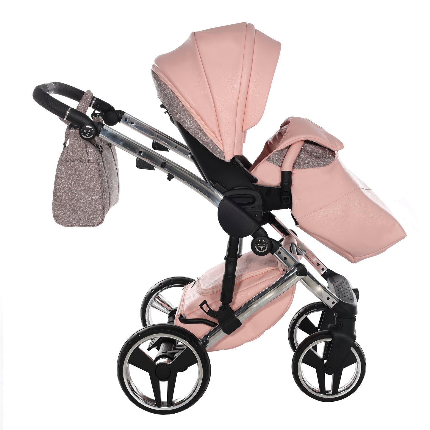 Junama HANDCRAFT GLITTER V3 2 in 1 , prams and stroller, PINK