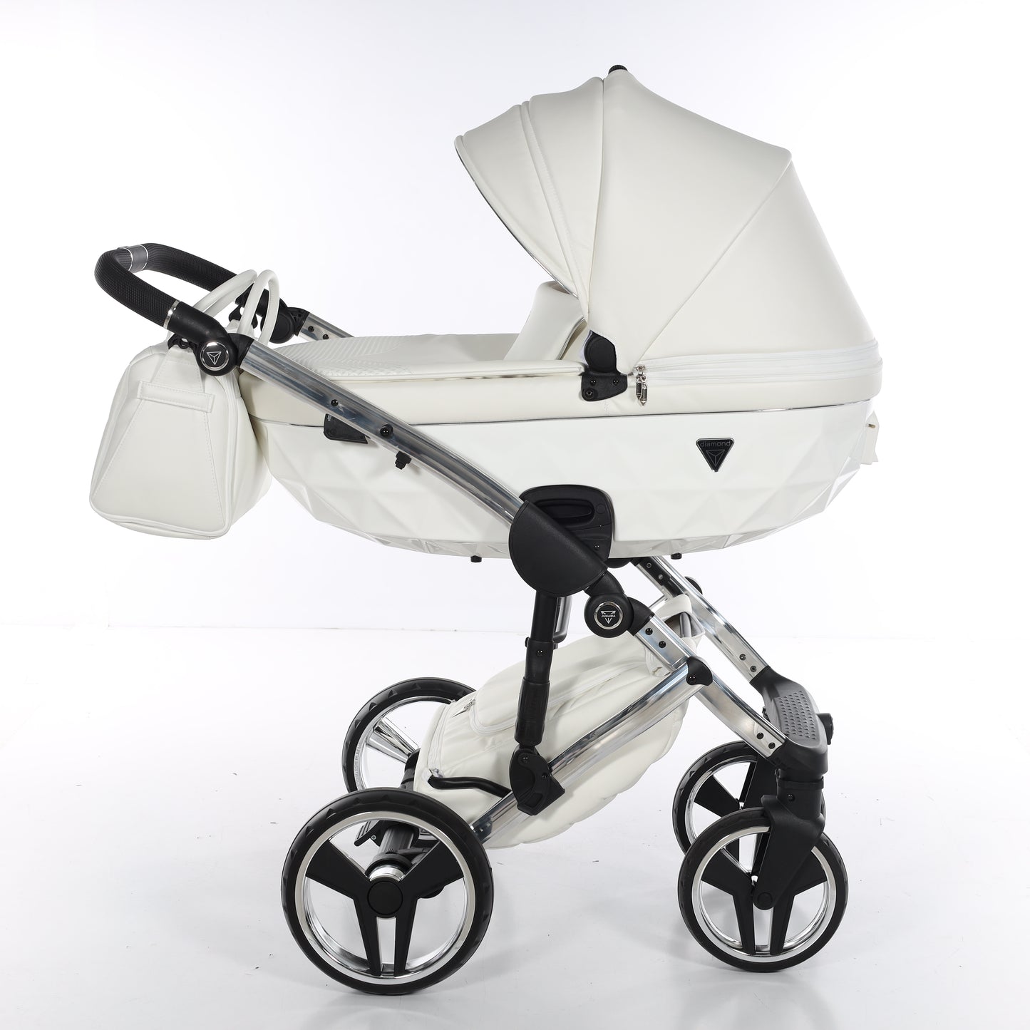 Junama FLUO V3 2 in 1 , prams and stroller, WHITE SILVER