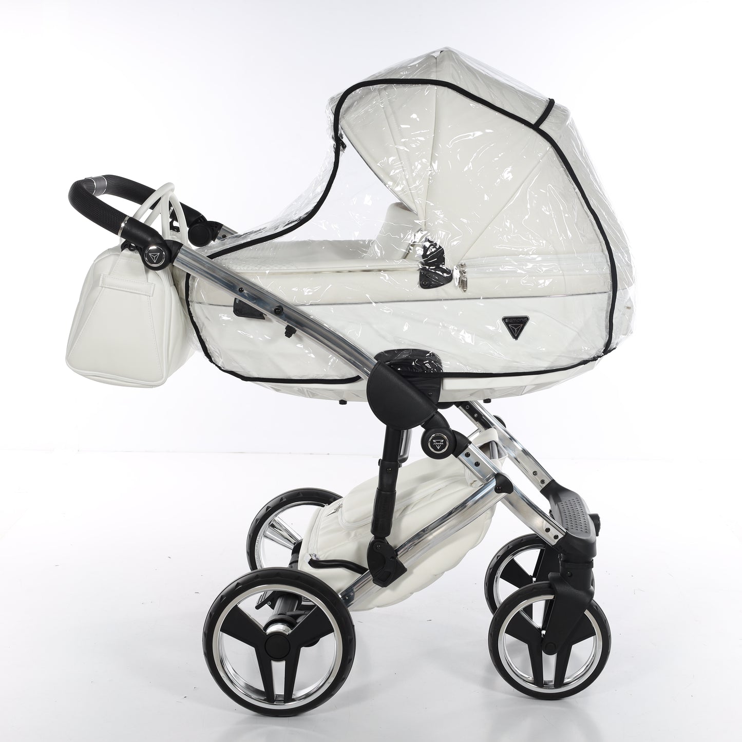 Junama FLUO V3 2 in 1 , prams and stroller, WHITE SILVER