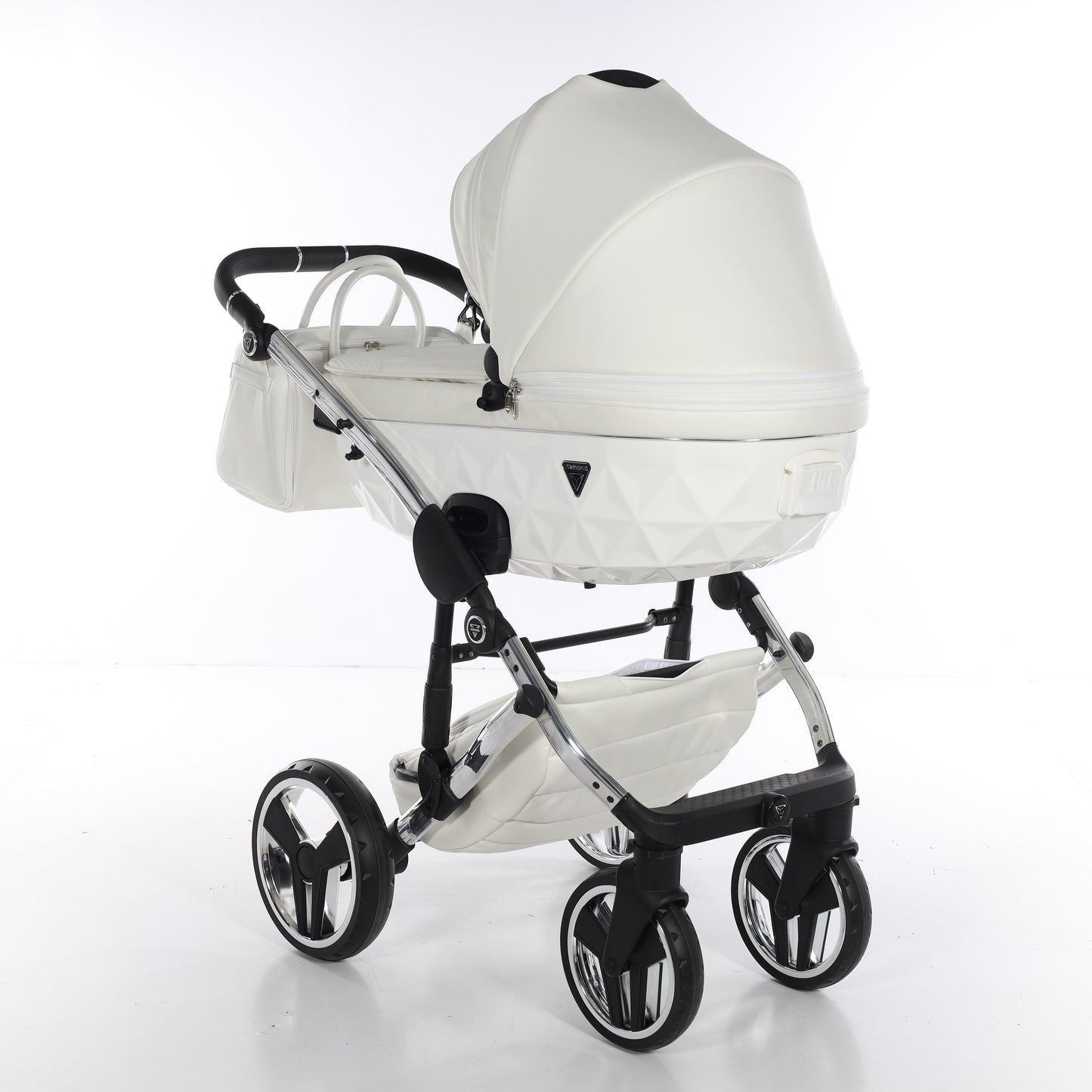 Junama FLUO V3 2 in 1 , prams and stroller, WHITE SILVER