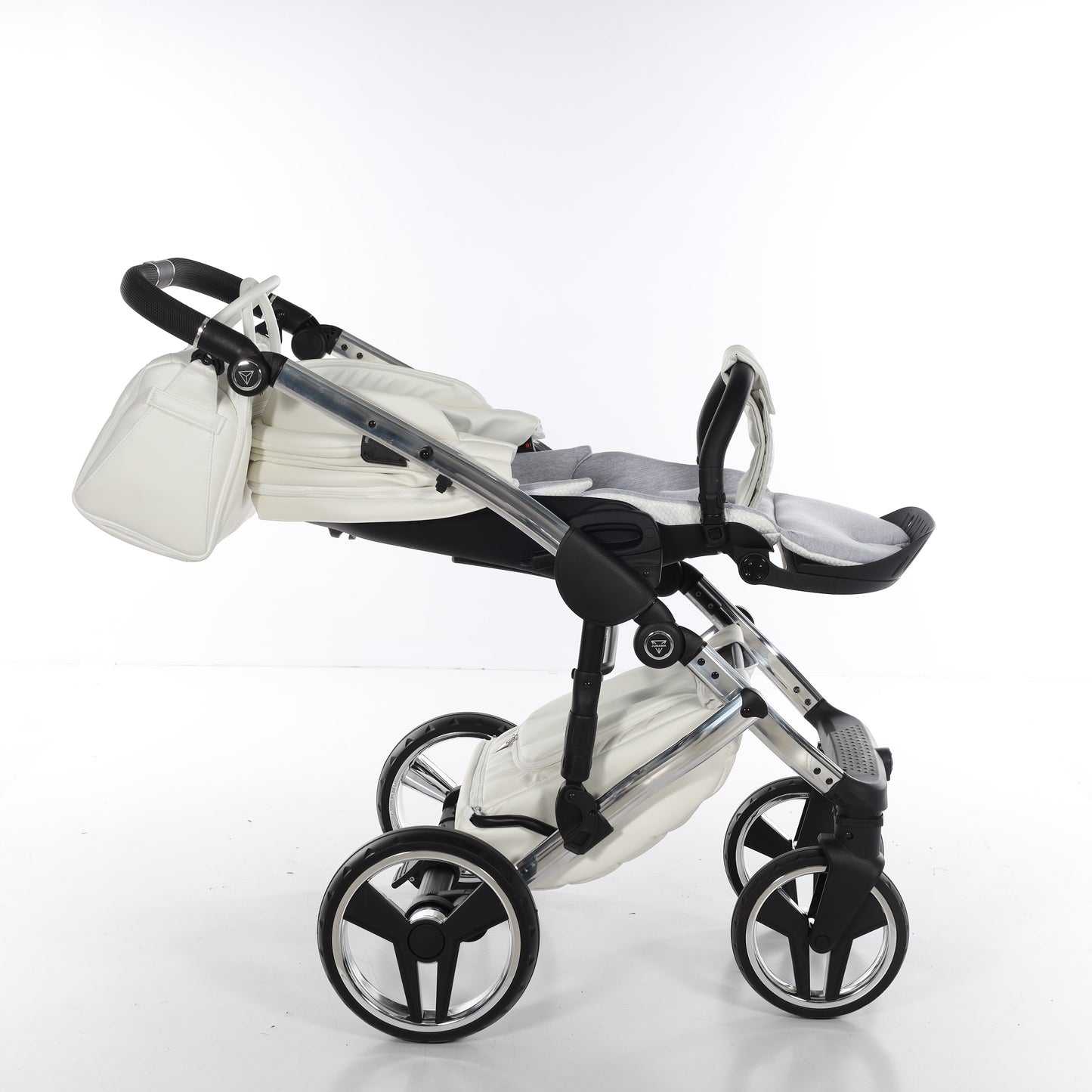 Junama FLUO V3 2 in 1 , prams and stroller, WHITE SILVER