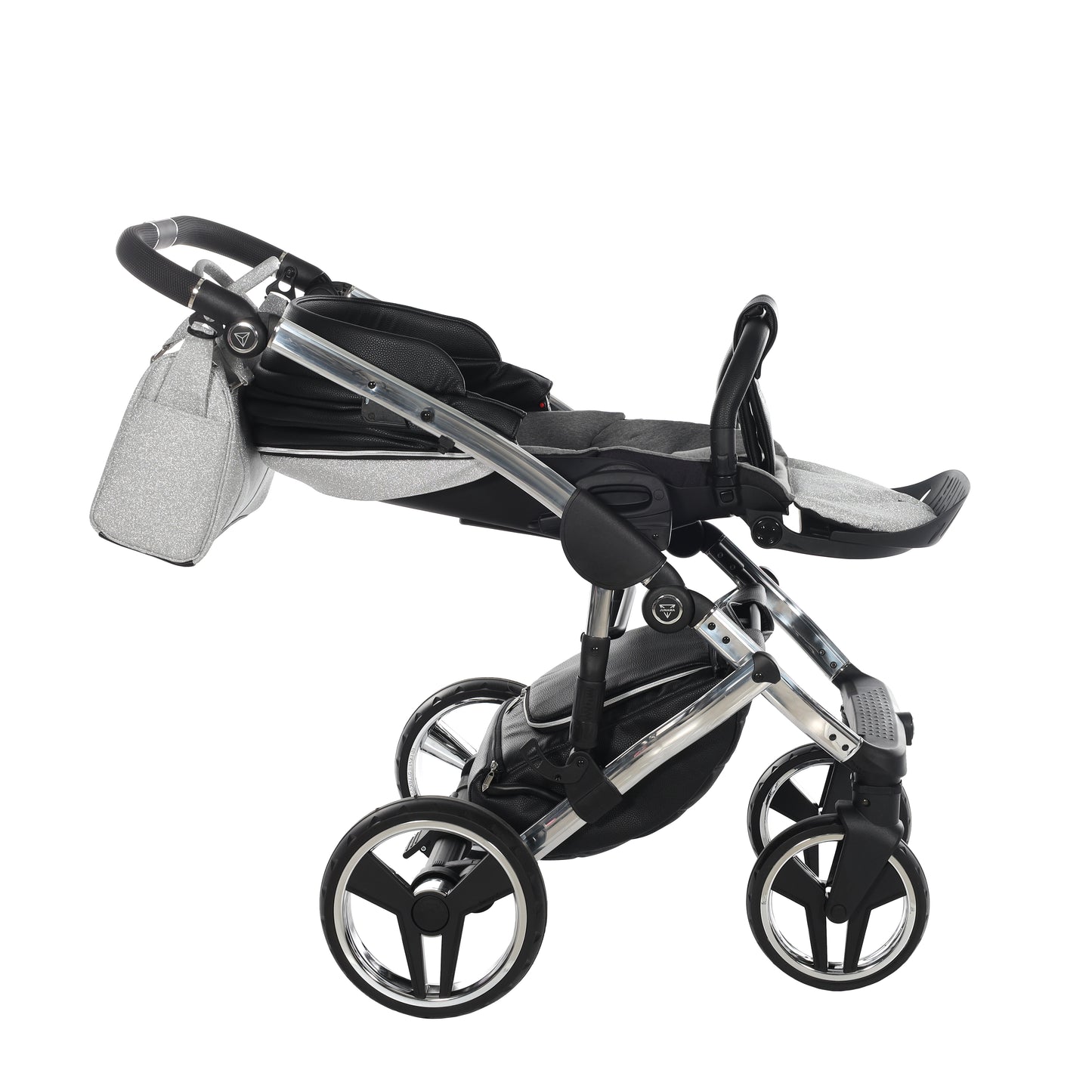 Junama HANDCRAFT GLITTER V3 2 in 1 , prams and stroller, BLACK