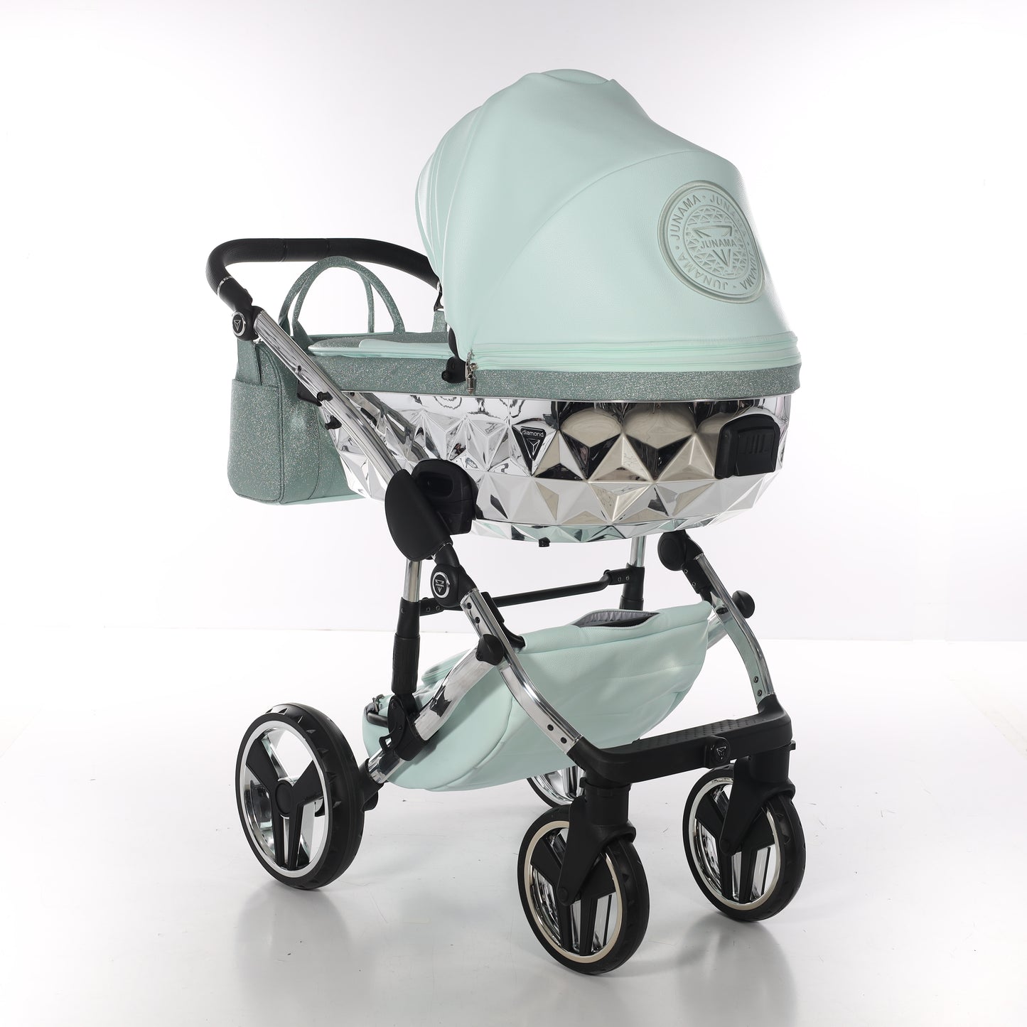 Junama HANDCRAFT GLITTER V3 2 in 1 , prams and stroller, MINT
