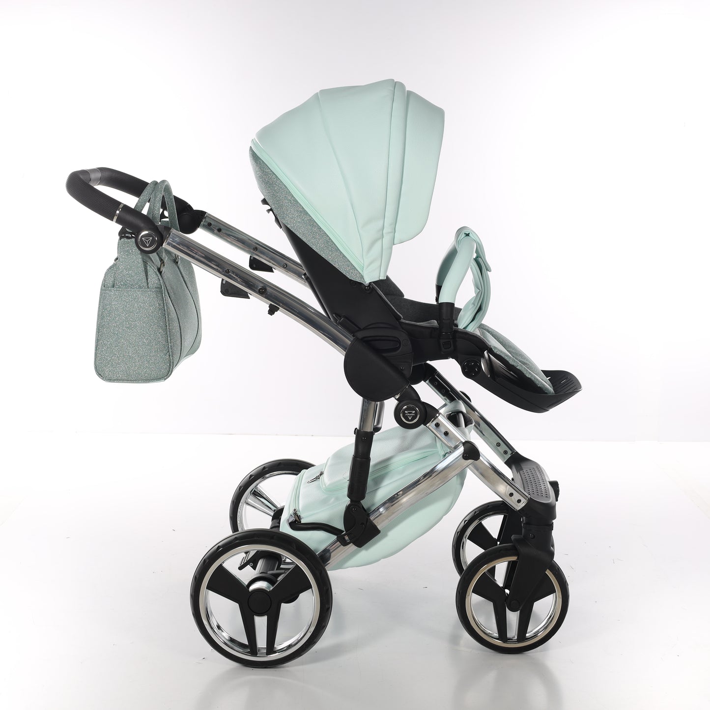 Junama HANDCRAFT GLITTER V3 2 in 1 , prams and stroller, MINT
