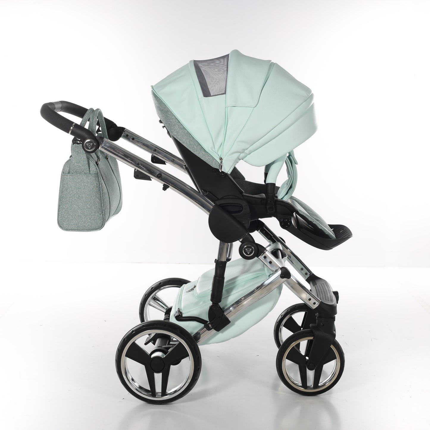 Junama HANDCRAFT GLITTER V3 2 in 1 , prams and stroller, MINT