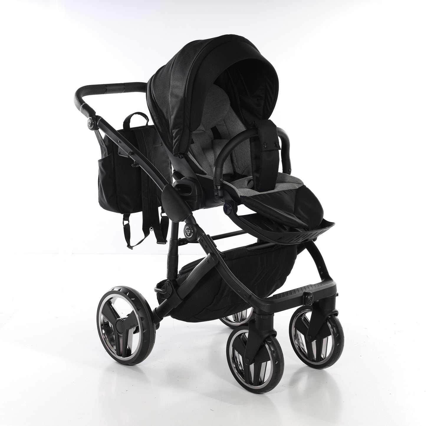 Junama BASIC 2 in 1 , prams and stroller, BASIC BLACK