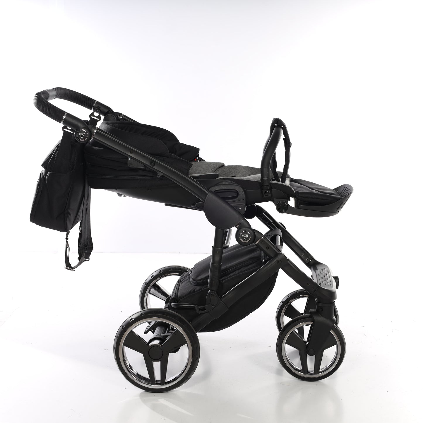 Junama BASIC 2 in 1 , prams and stroller, BASIC BLACK