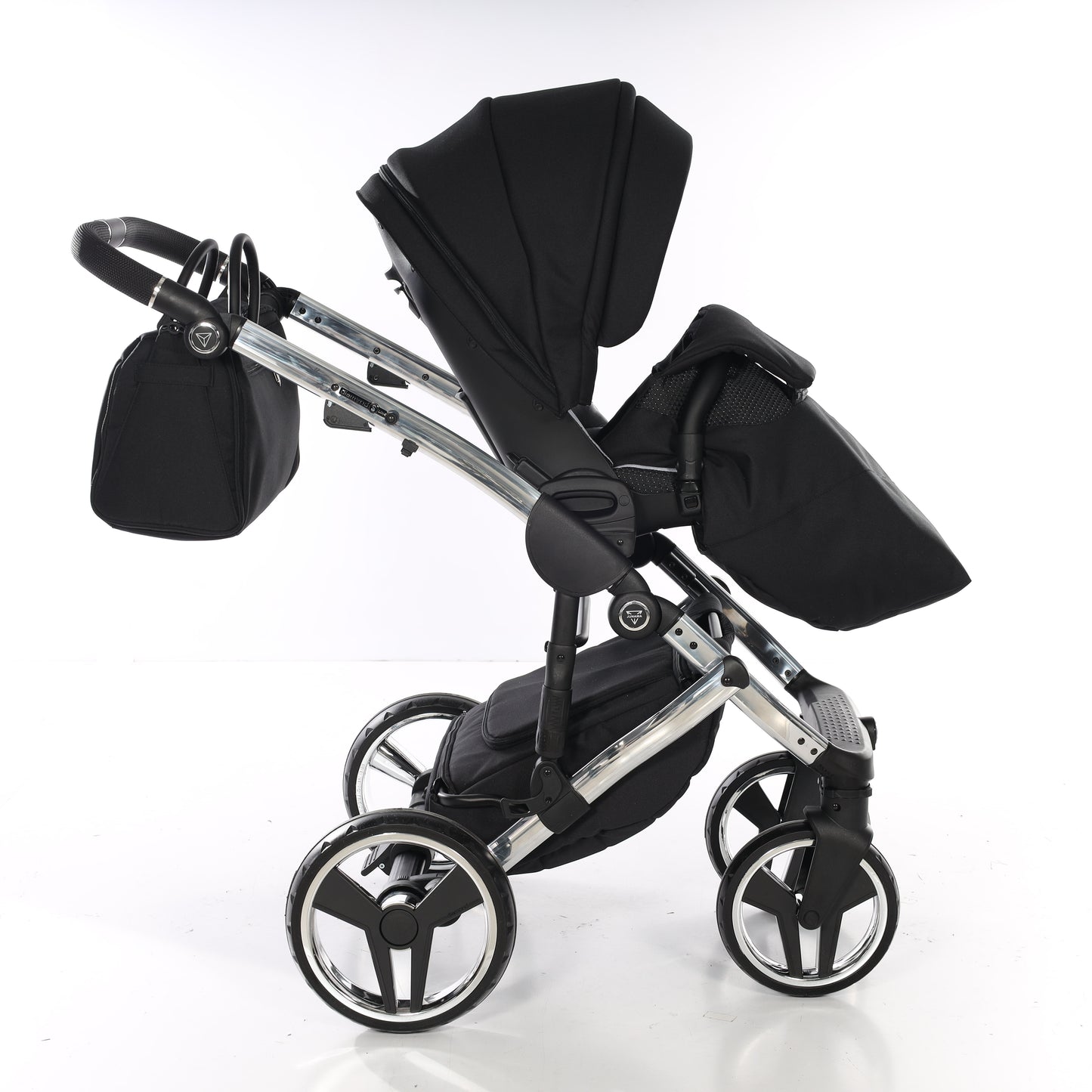 Junama S LINE V3 2 in 1 , prams and stroller, BLACK SILVER