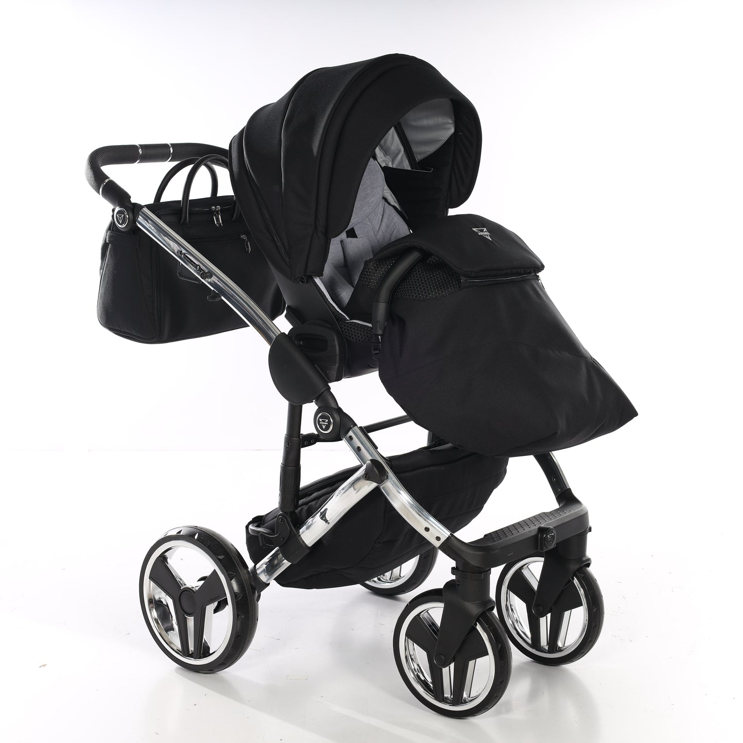 Junama S LINE V3 2 in 1 , prams and stroller, BLACK SILVER