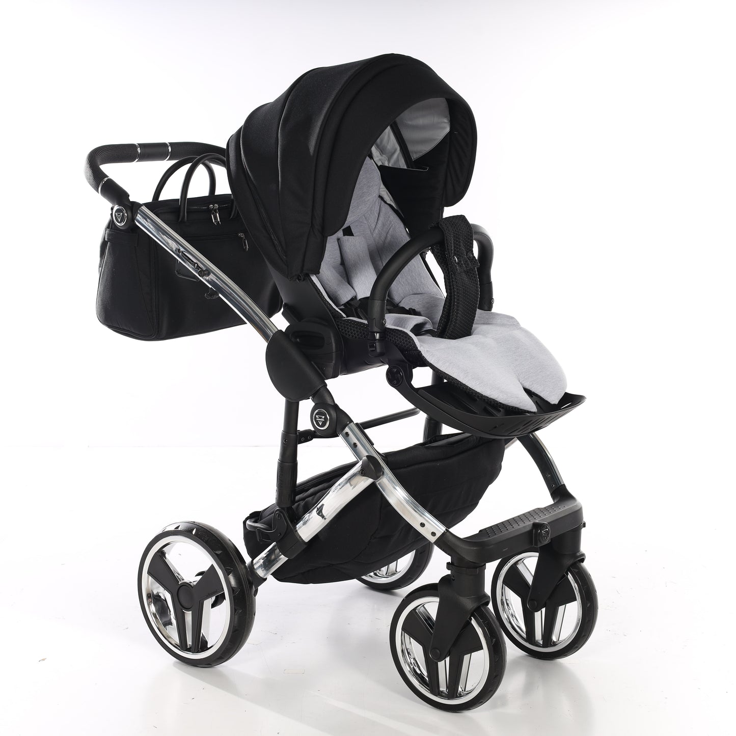 Junama S LINE V3 2 in 1 , prams and stroller, BLACK SILVER