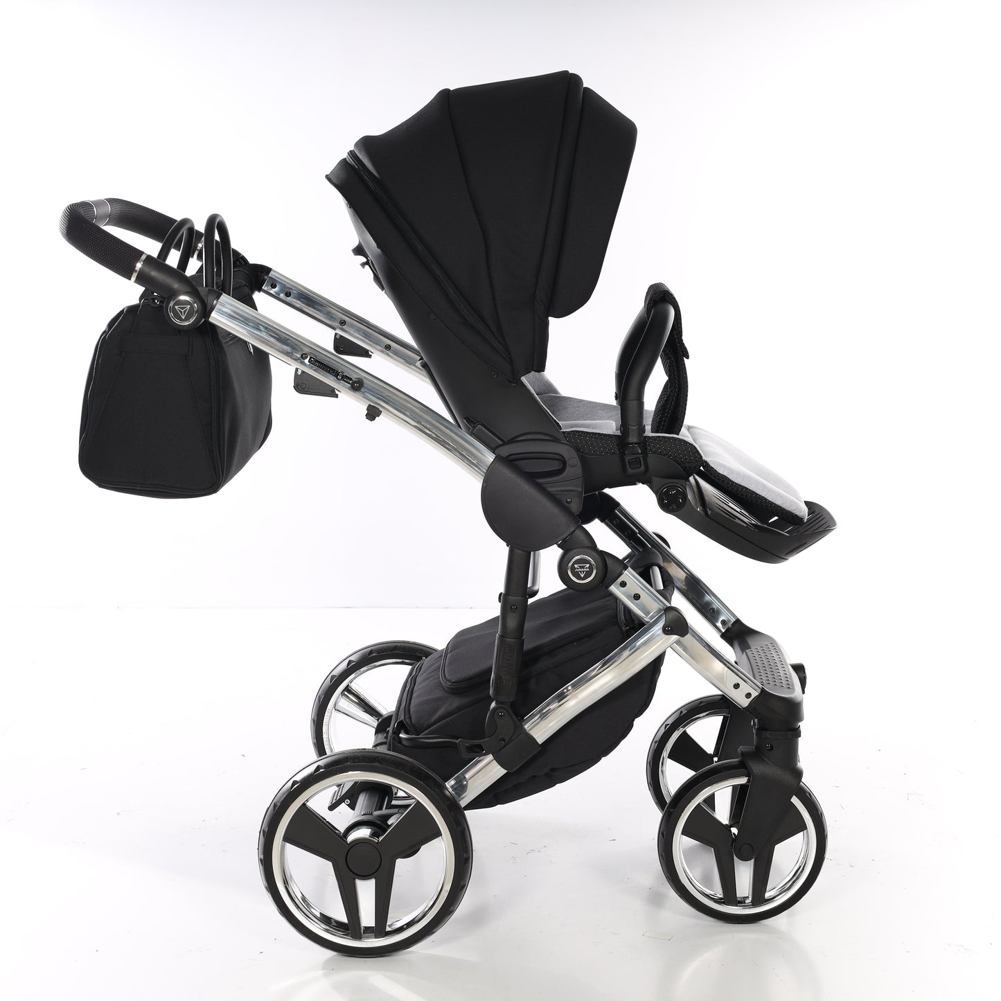 Junama S LINE V3 2 in 1 , prams and stroller, BLACK SILVER