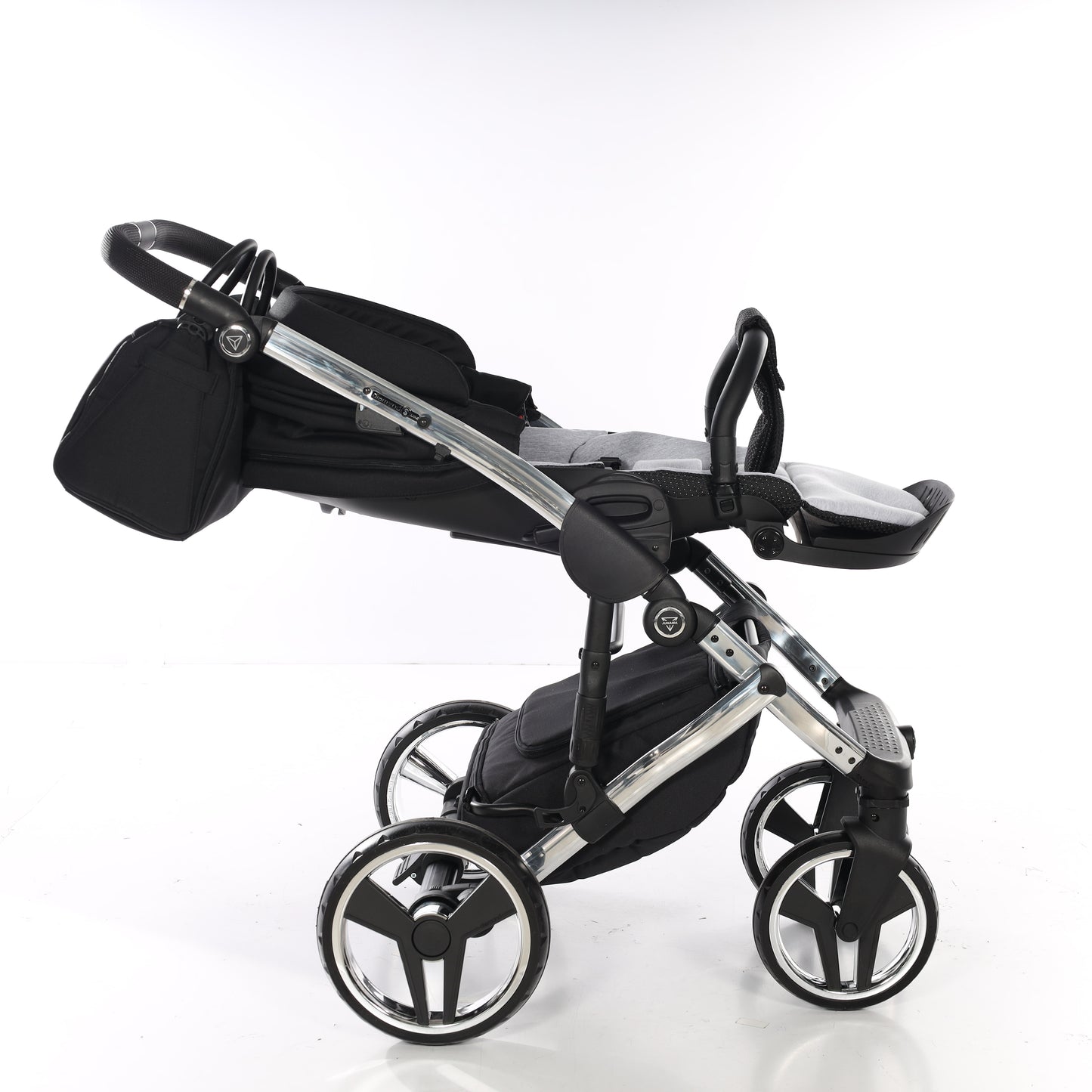 Junama S LINE V3 2 in 1 , prams and stroller, BLACK SILVER