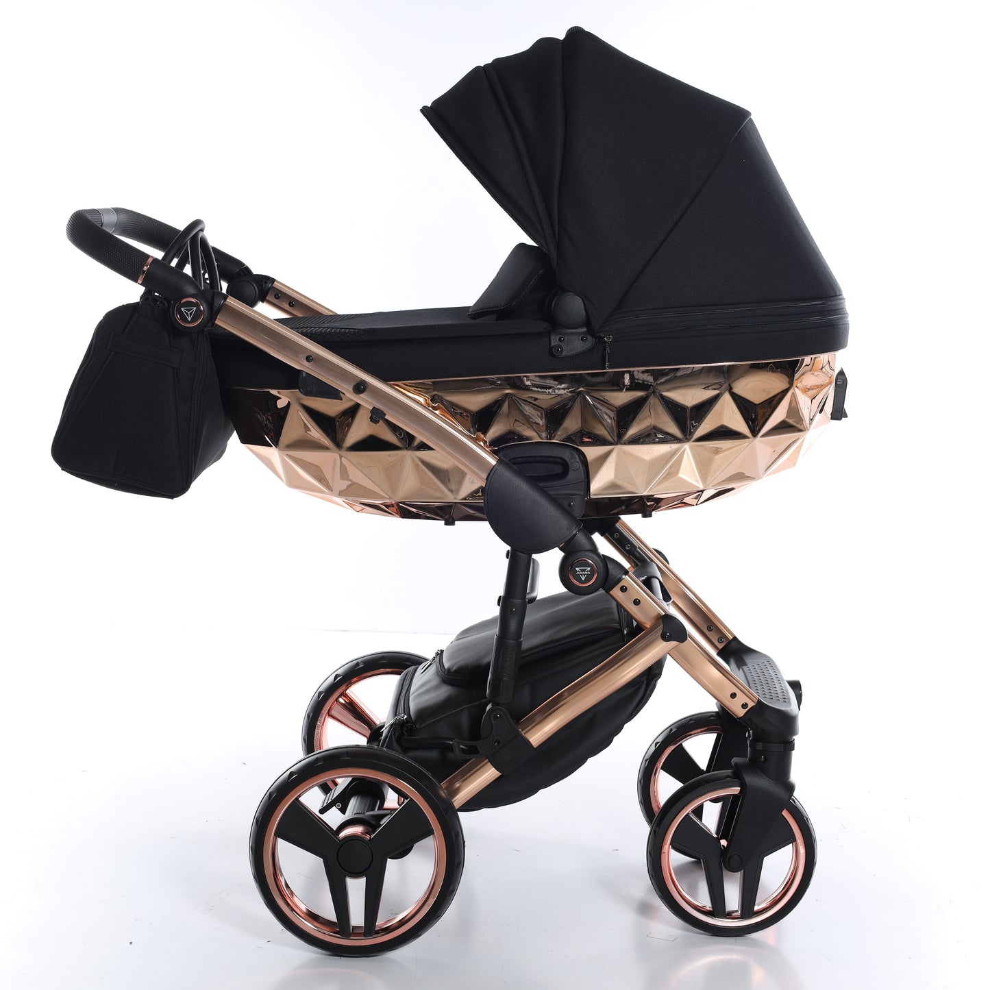 Junama FLUO V3 GLOSSY 2 in 1 , prams and stroller, BLACK COPPER