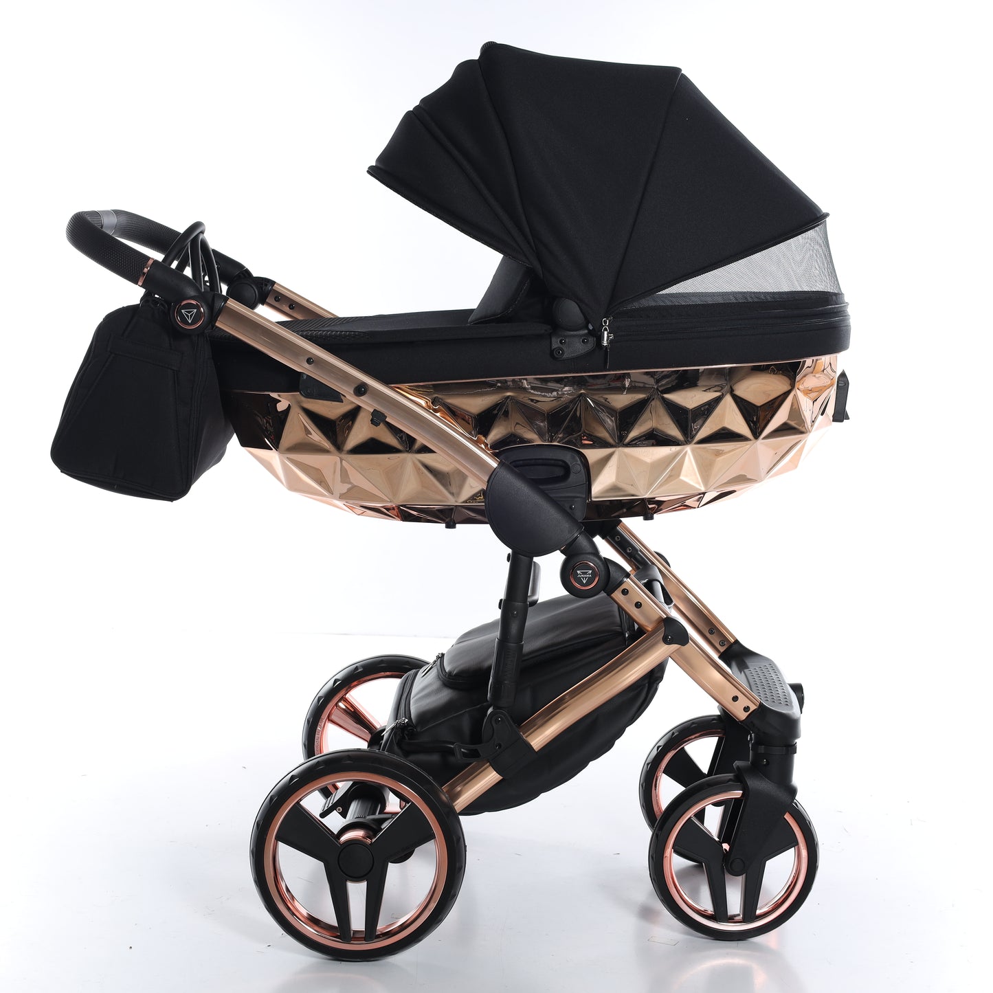 Junama FLUO V3 GLOSSY 2 in 1 , prams and stroller, BLACK COPPER