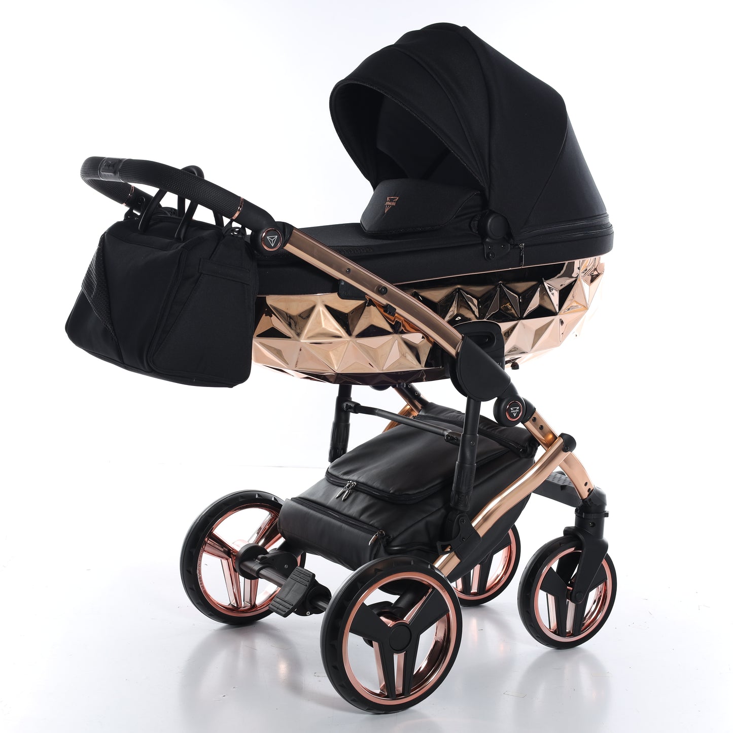 Junama FLUO V3 GLOSSY 2 in 1 , prams and stroller, BLACK COPPER