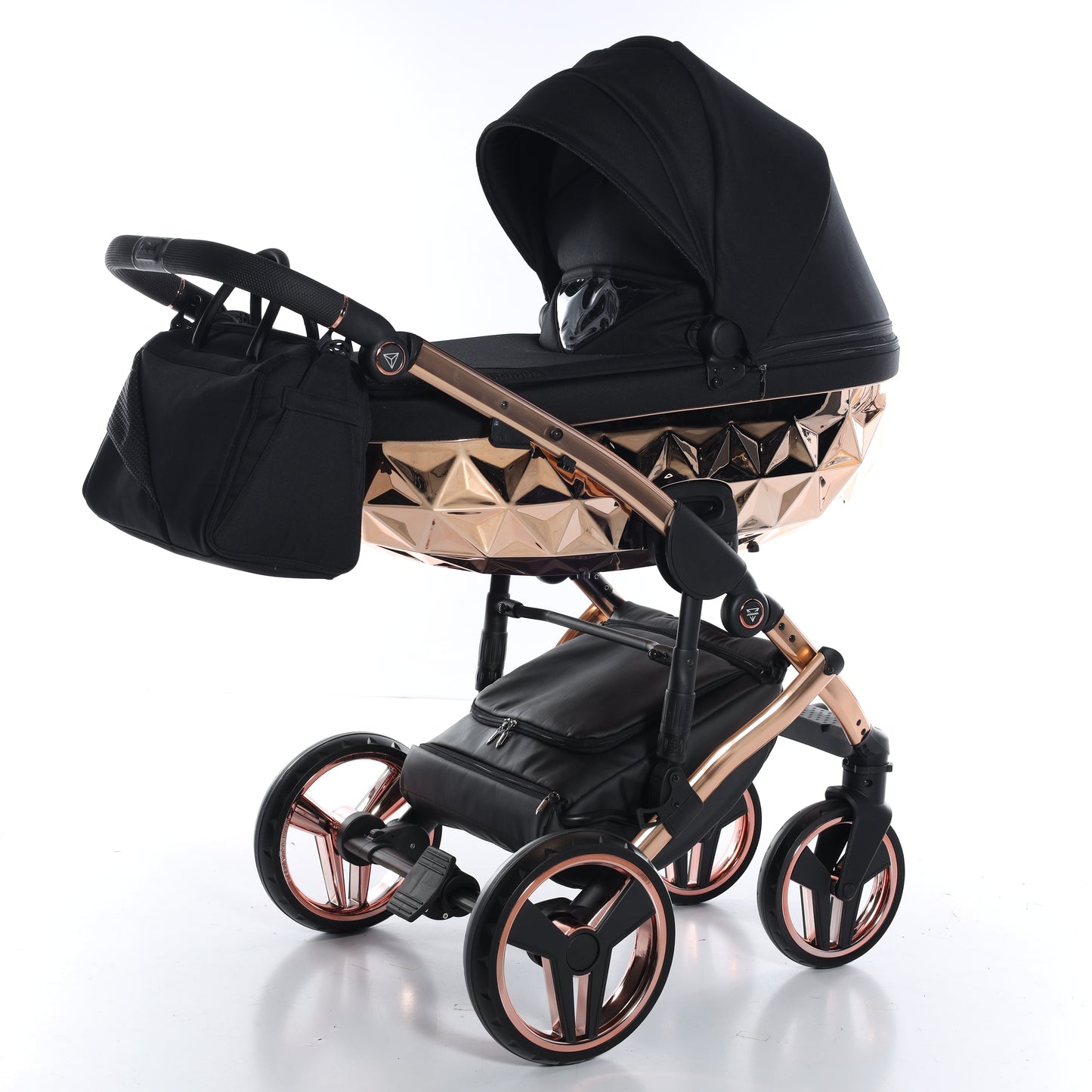 Junama FLUO V3 GLOSSY 2 in 1 , prams and stroller, BLACK COPPER