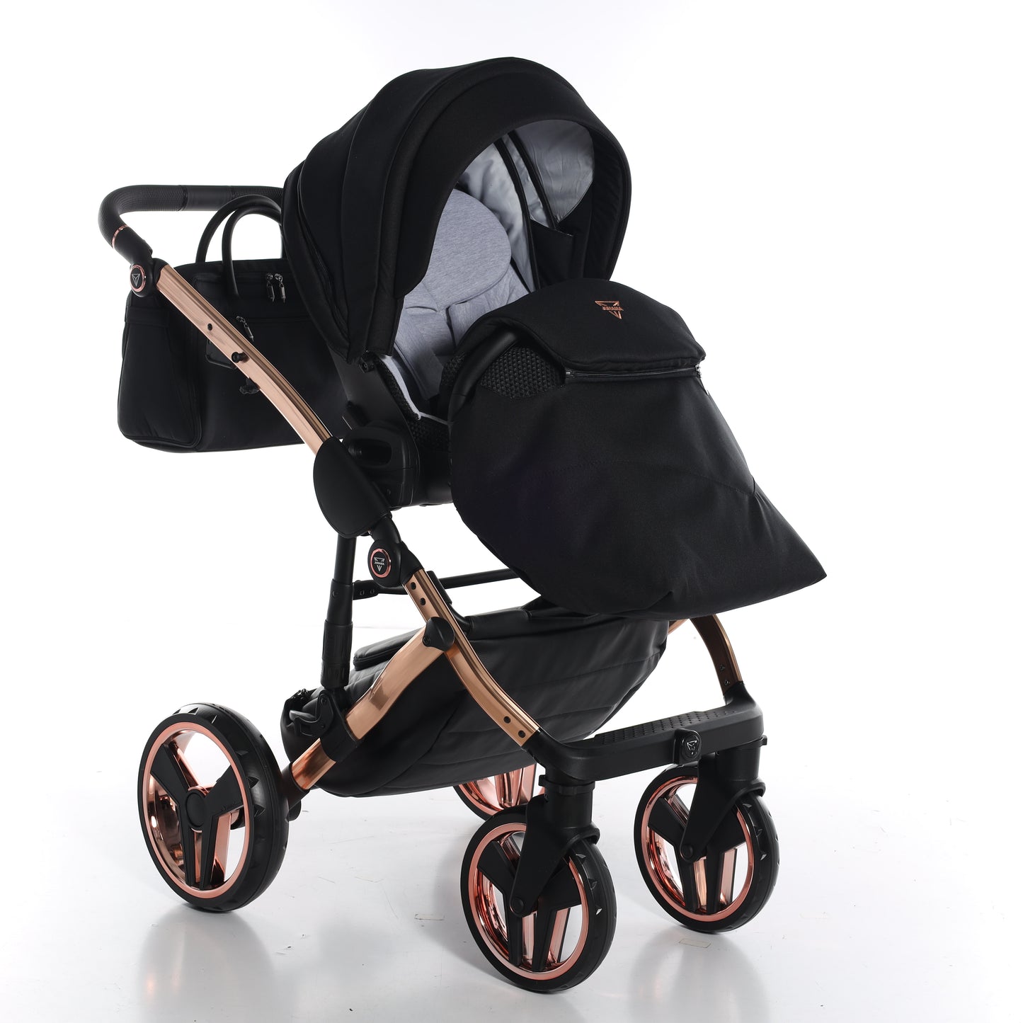 Junama FLUO V3 GLOSSY 2 in 1 , prams and stroller, BLACK COPPER