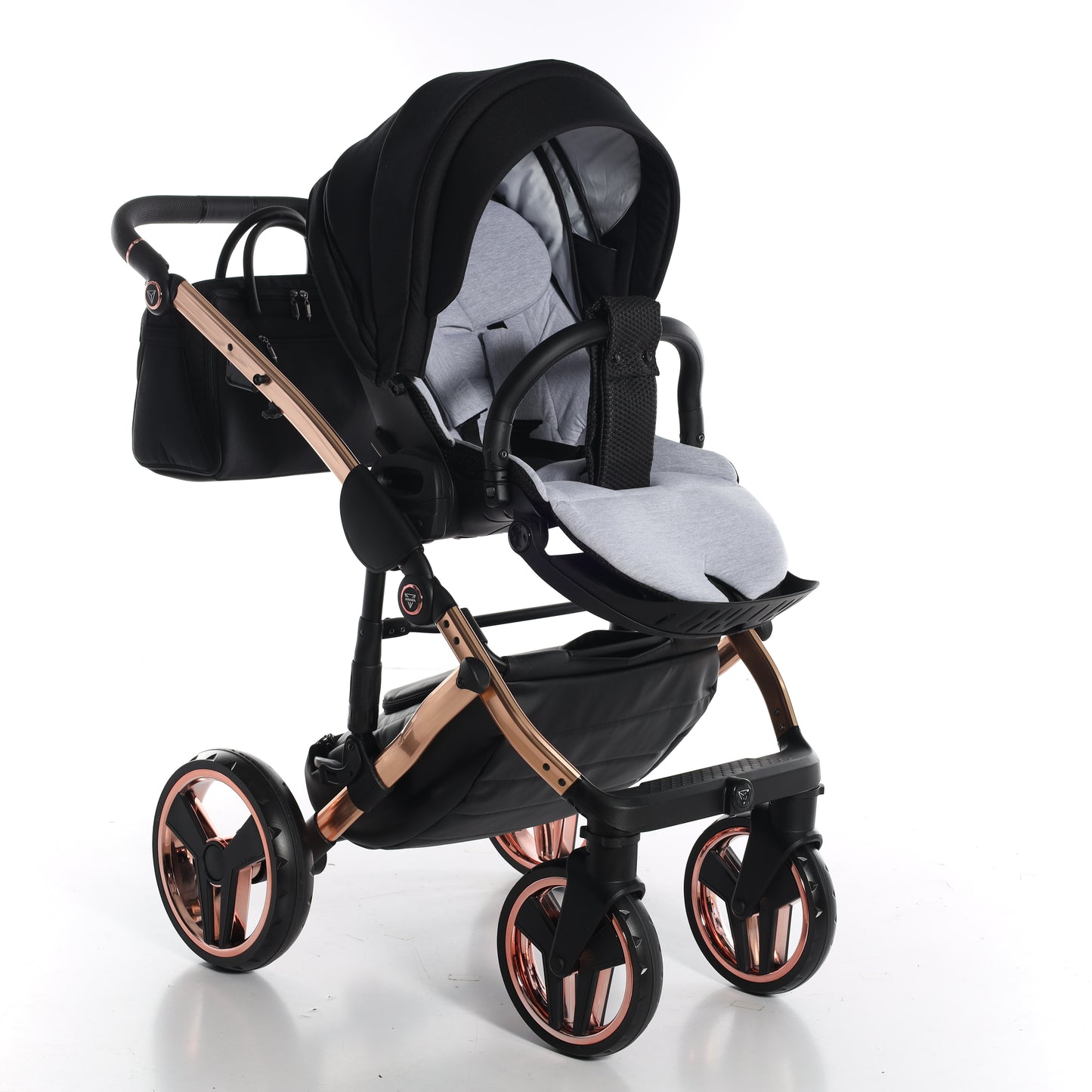Junama FLUO V3 GLOSSY 2 in 1 , prams and stroller, BLACK COPPER