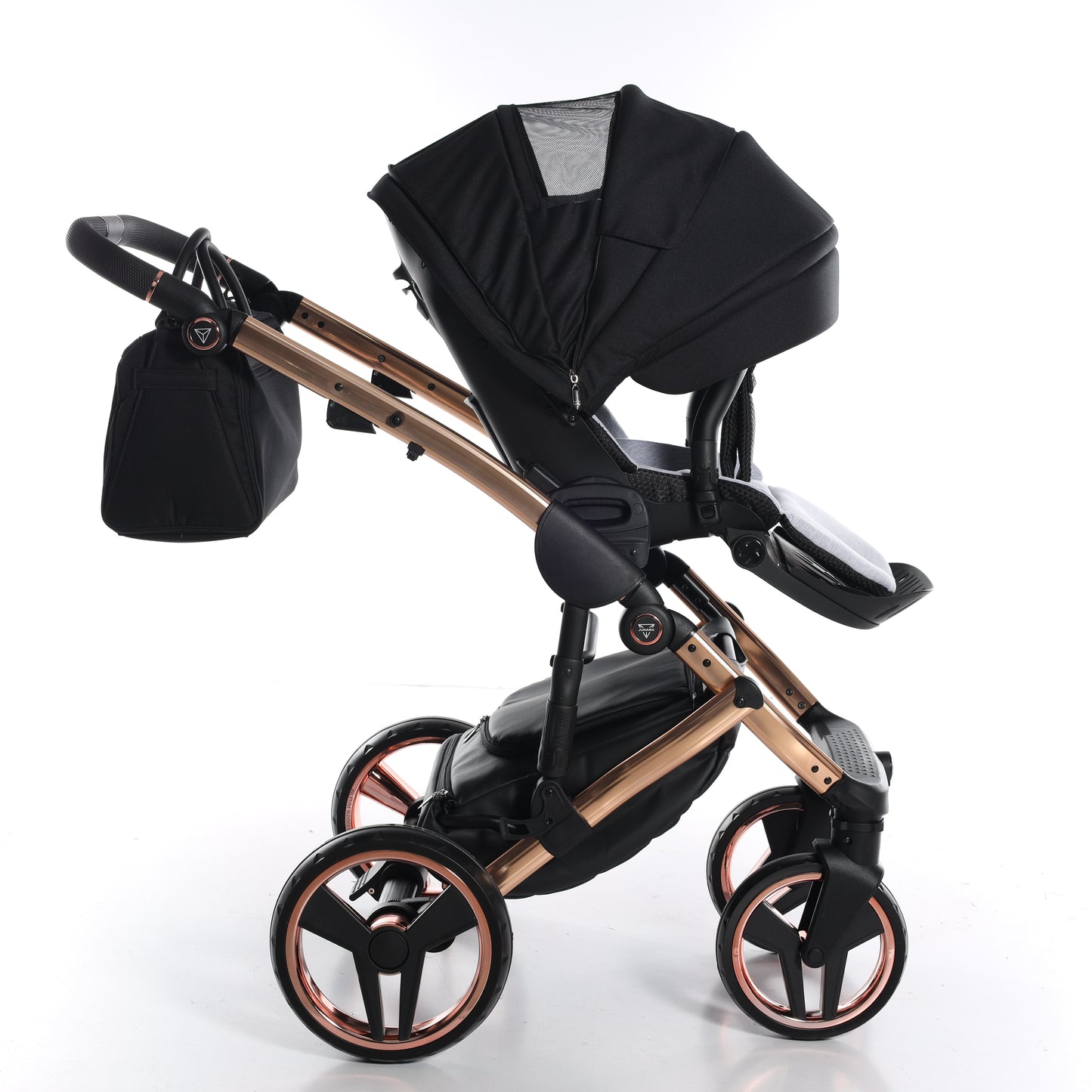 Junama FLUO V3 GLOSSY 2 in 1 , prams and stroller, BLACK COPPER