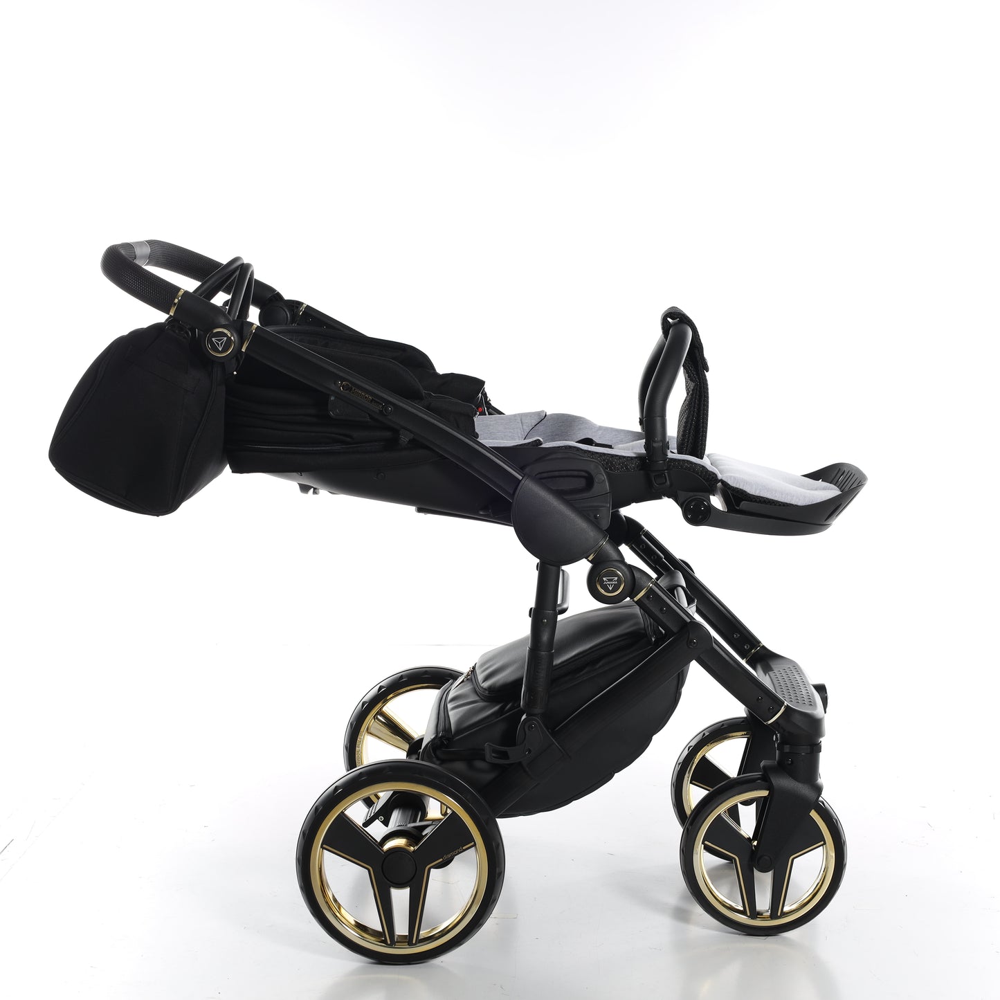 Junama FLUO V3 SATIN 2 in 1 , prams and stroller, BLACK GOLD