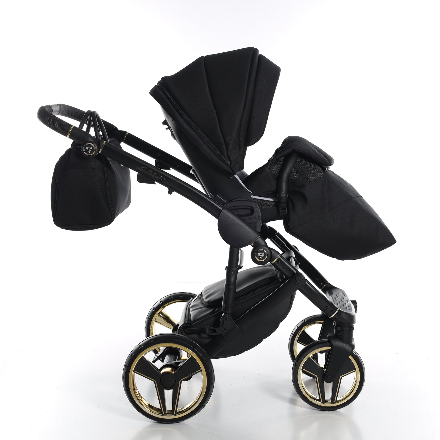 Junama FLUO V3 SATIN 2 in 1 , prams and stroller, BLACK GOLD