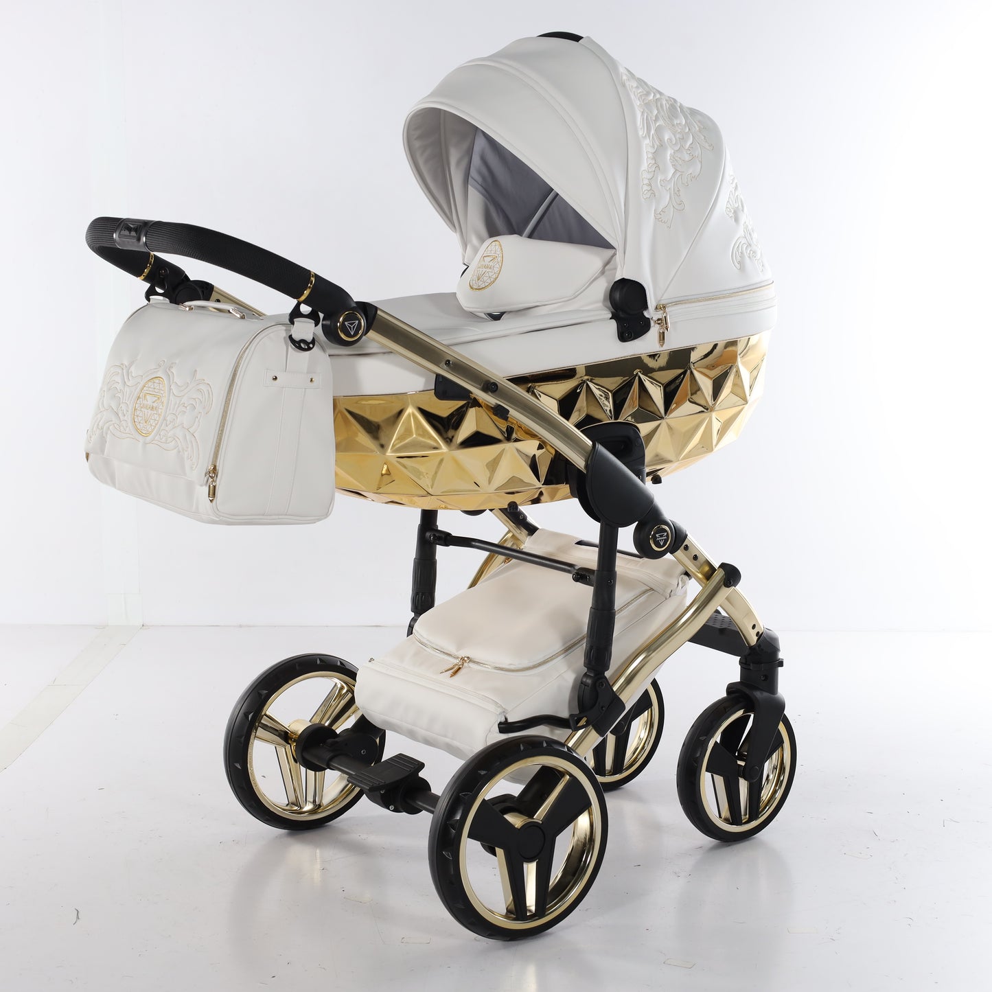 Junama ENZO 2 in 1 , prams and stroller, WHITE GOLD