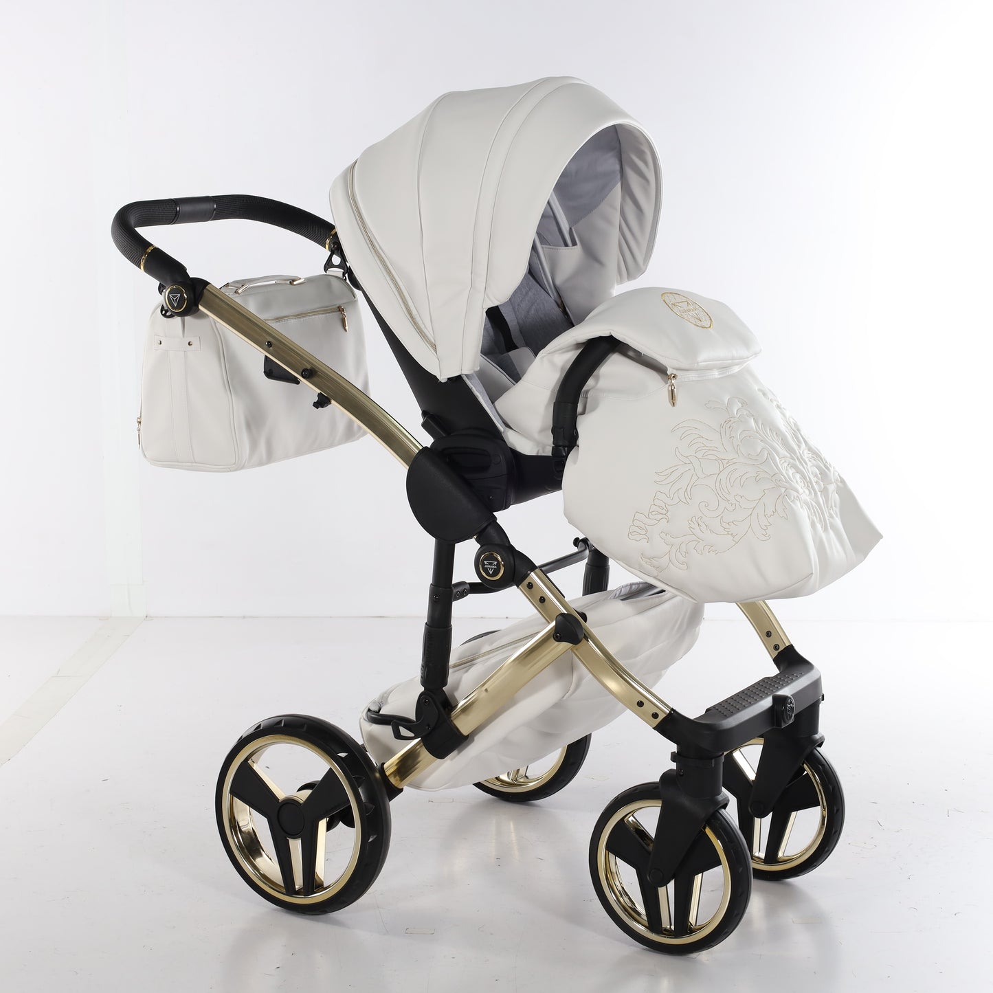 Junama ENZO 2 in 1 , prams and stroller, WHITE GOLD