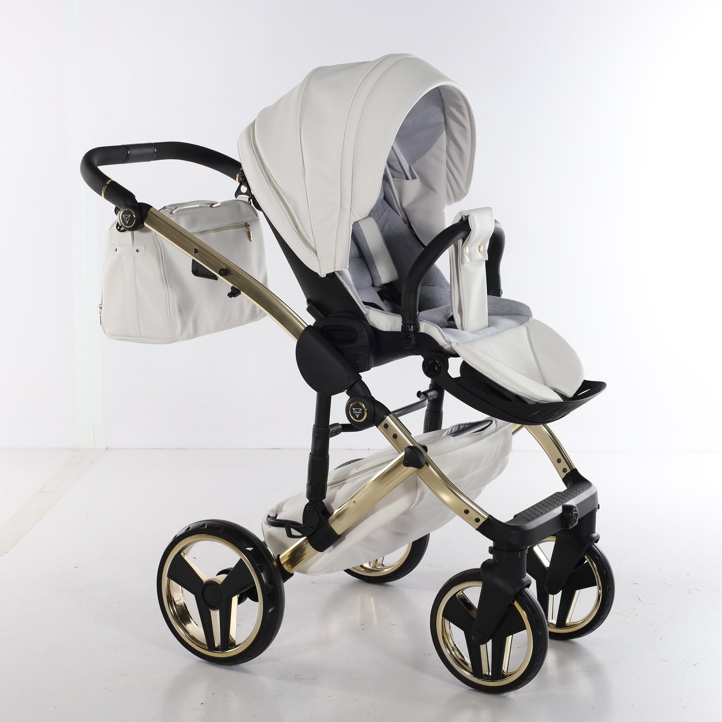 Junama ENZO 2 in 1 , prams and stroller, WHITE GOLD